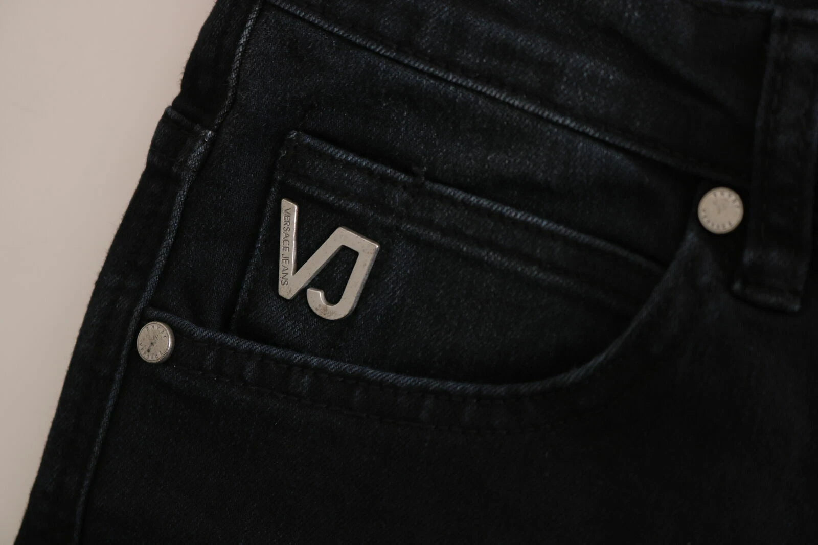 Versace Jeans Couture Mørkesorte Dora Slim Fit Denimbukser
