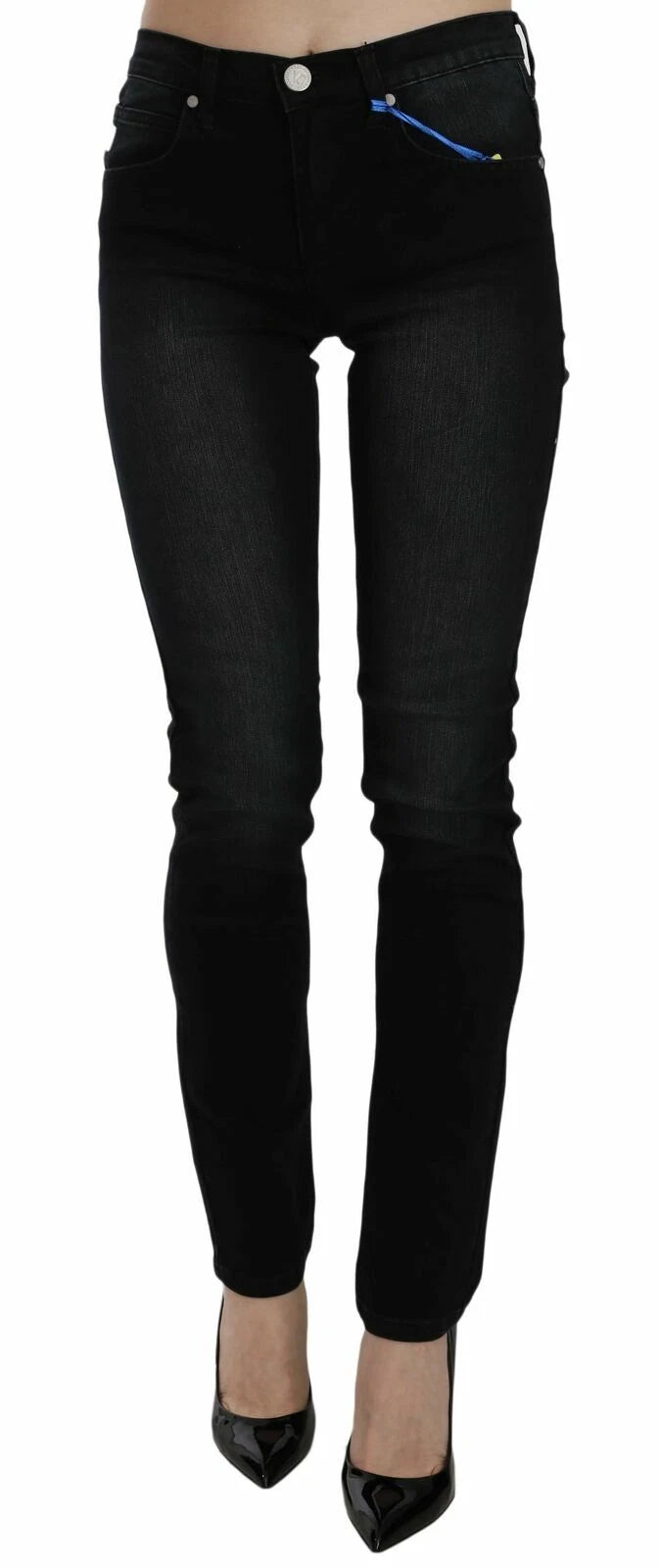 Versace Jeans Couture Mørkesorte Dora Slim Fit Denimbukser