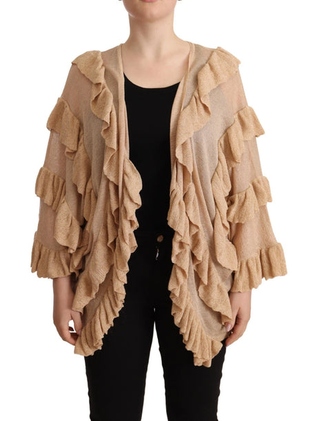 Aniye By Gold Ruffles Langærmet Viskose Cardigan Top