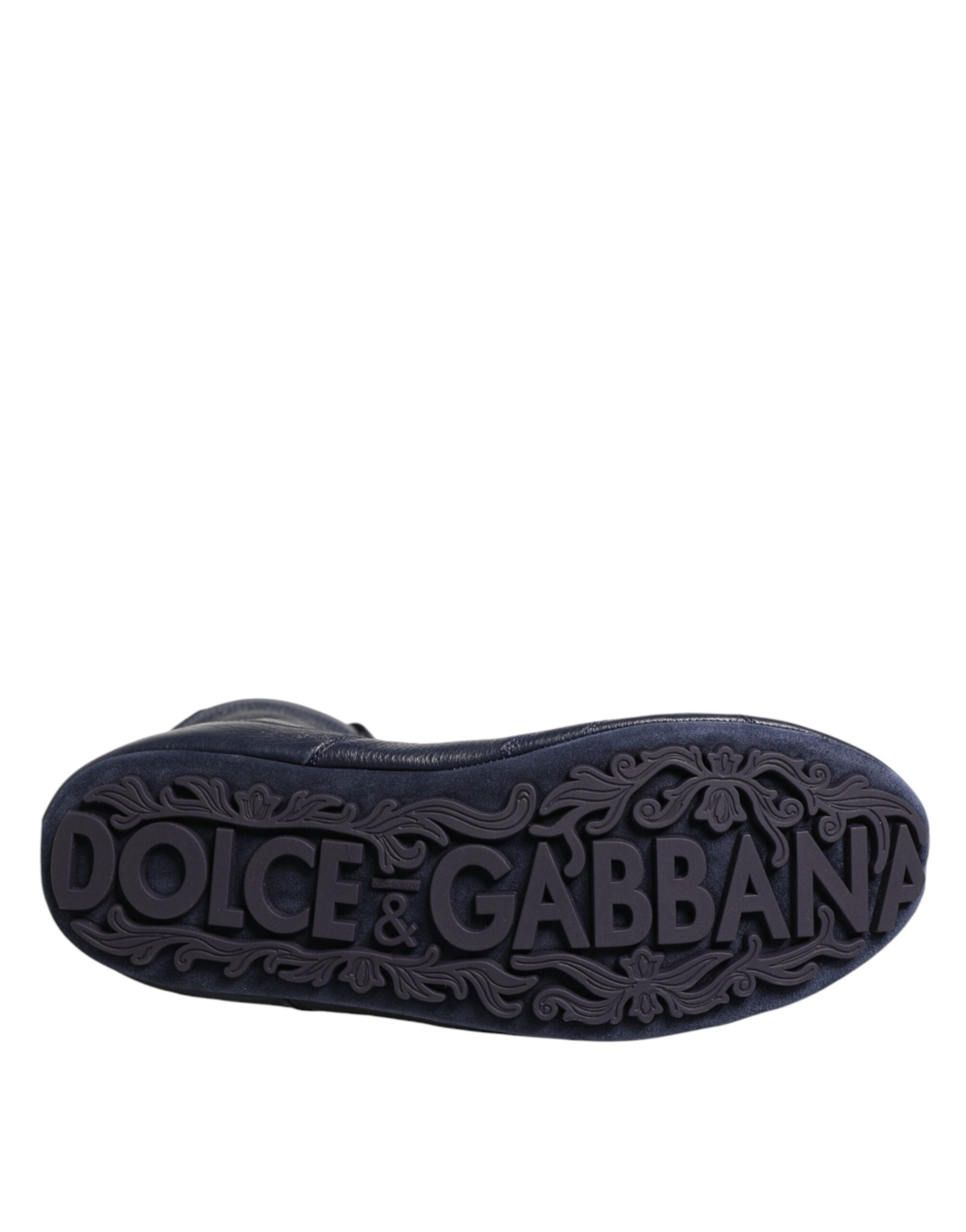 Dolce &amp; Gabbana Mørkeblå Hjortelæderstøvler Mellem Lægge