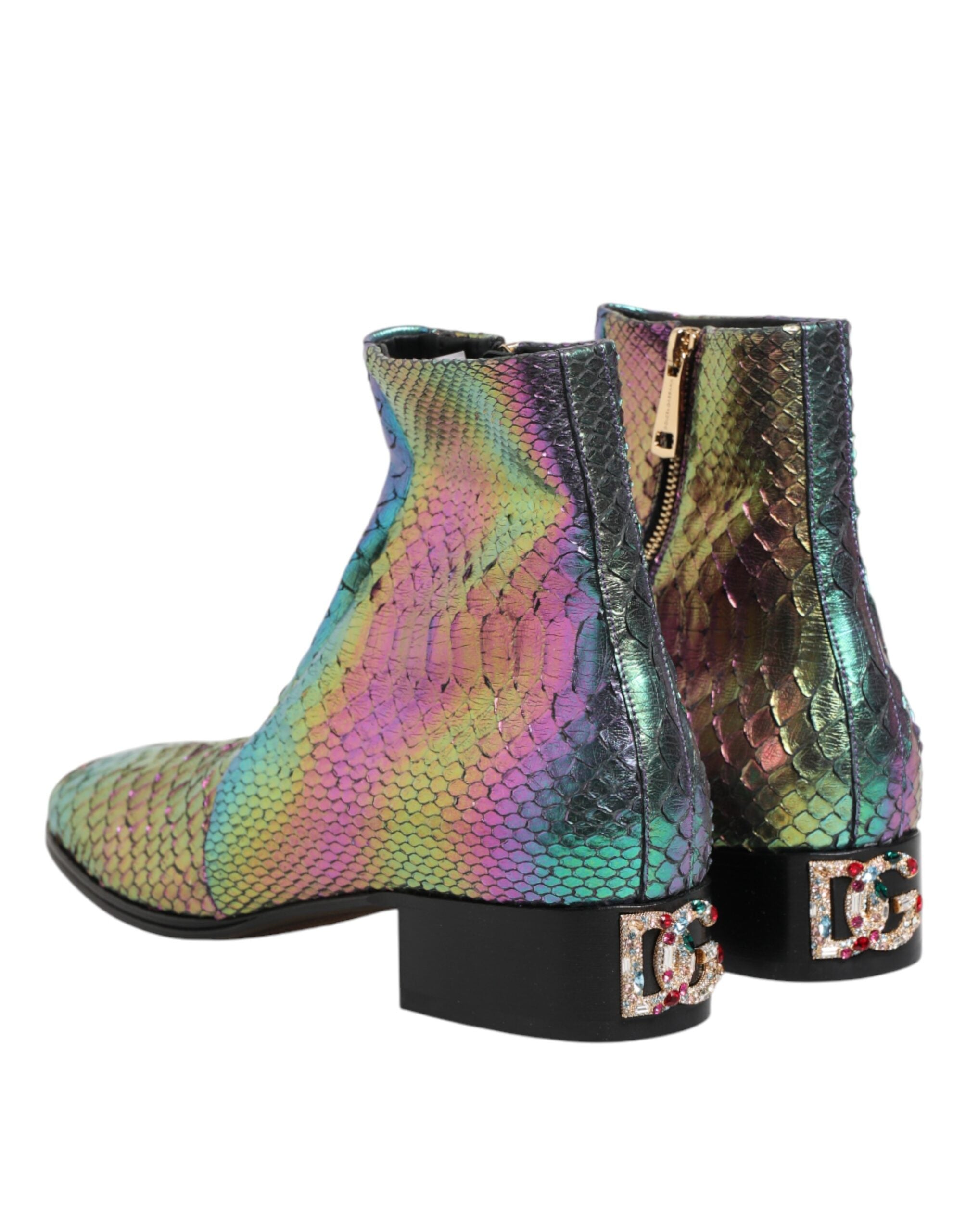 Dolce & Gabbana Multicolor Chelsea Short Ankle Boots Shoes