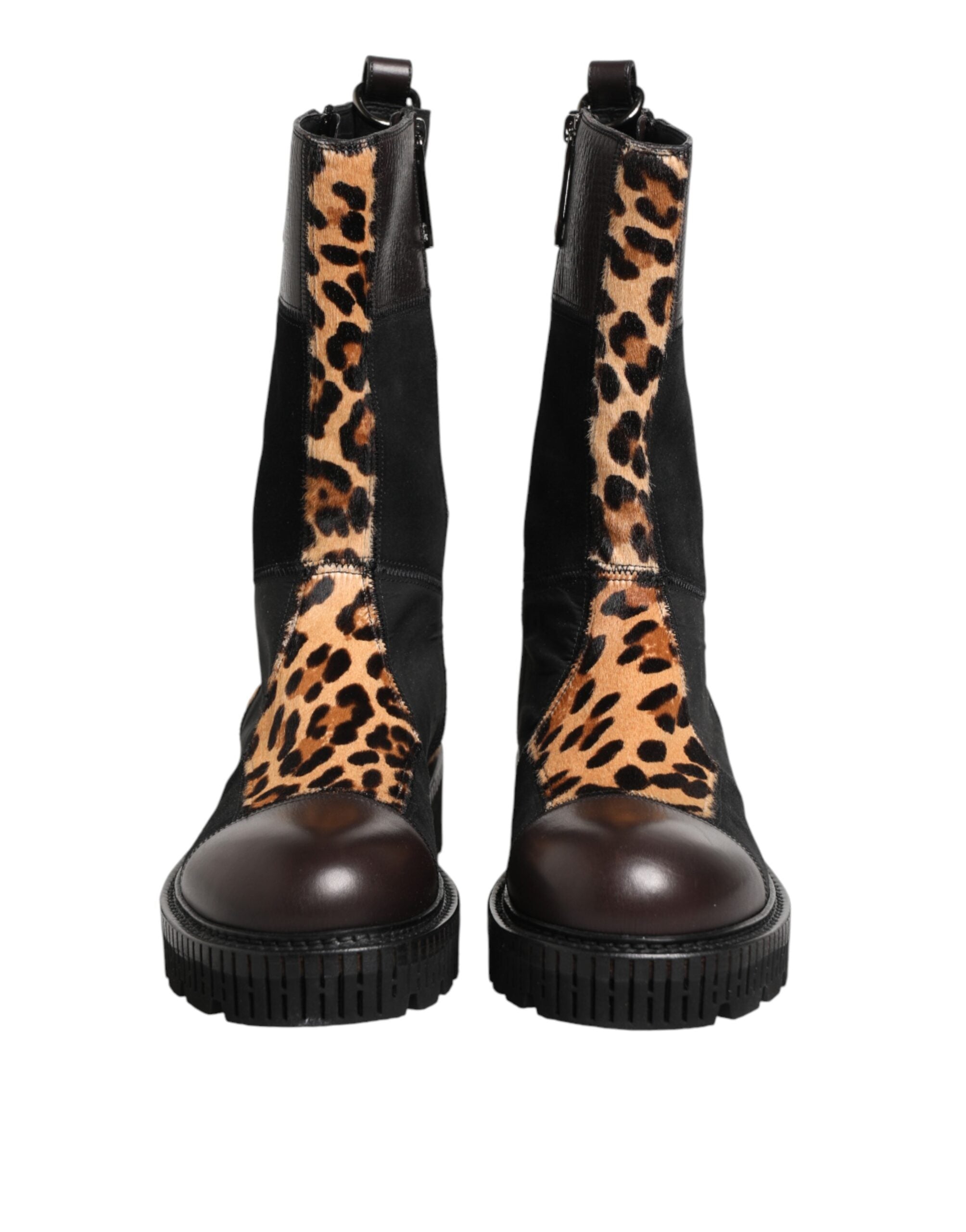 Dolce &amp; Gabbana Flerfarvede Leopard Mellemlange Støvler Sko