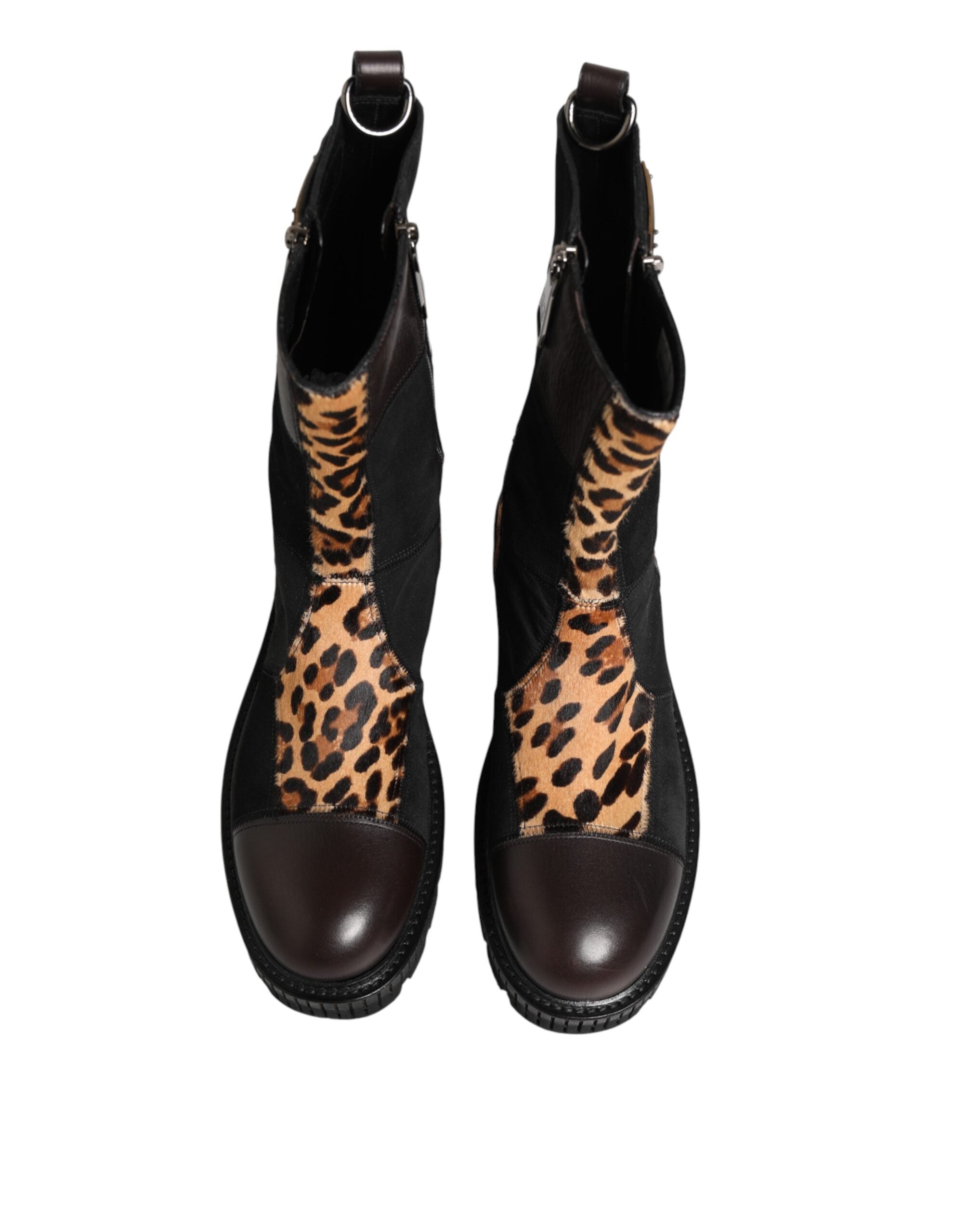 Dolce &amp; Gabbana Flerfarvede Leopard Mellemlange Støvler Sko