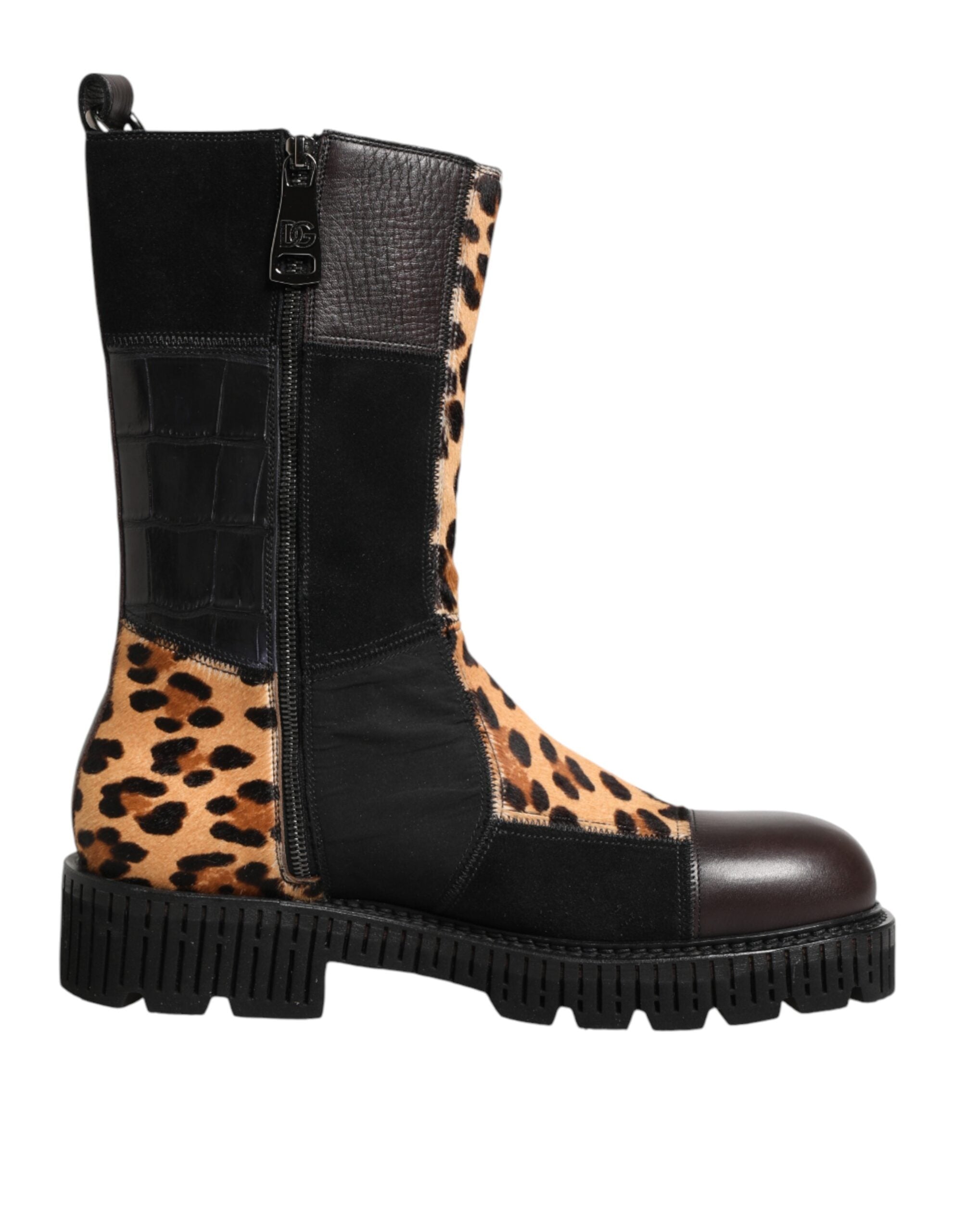 Dolce &amp; Gabbana Flerfarvede Leopard Mellemlange Støvler Sko
