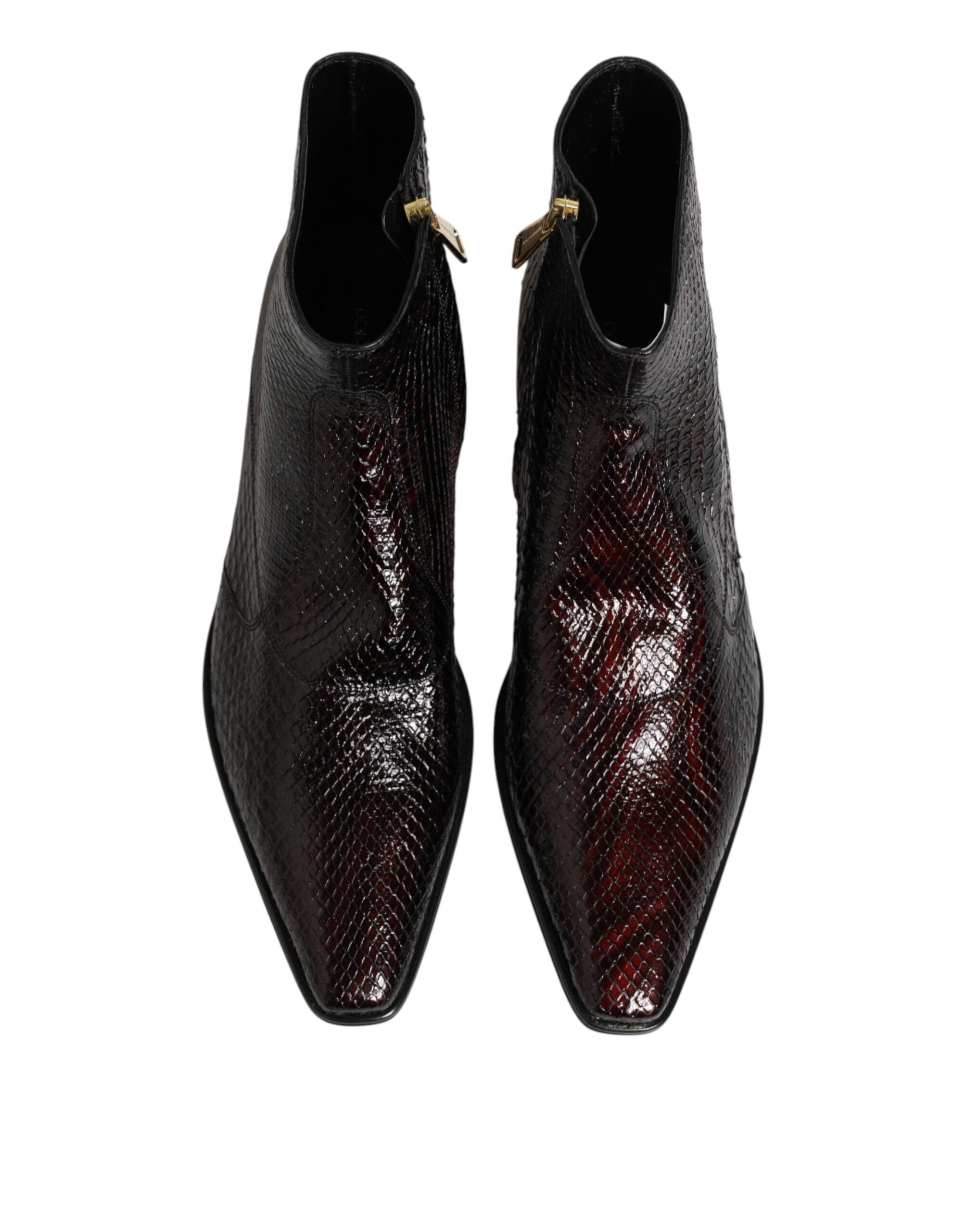 Dolce &amp; Gabbana Bordeaux Chelsea Herre Korte Ankelstøvler Sko