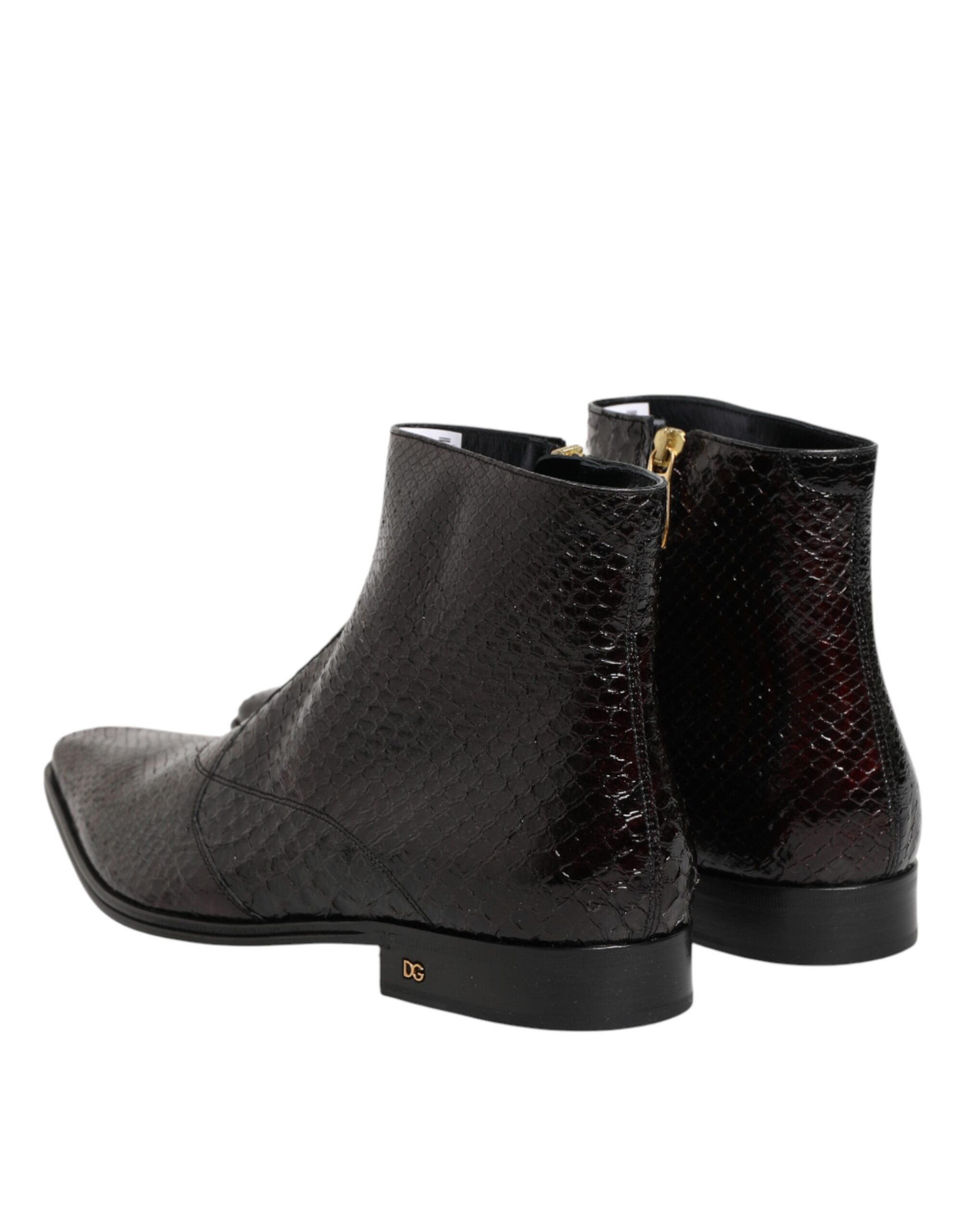 Dolce &amp; Gabbana Bordeaux Chelsea Herre Korte Ankelstøvler Sko