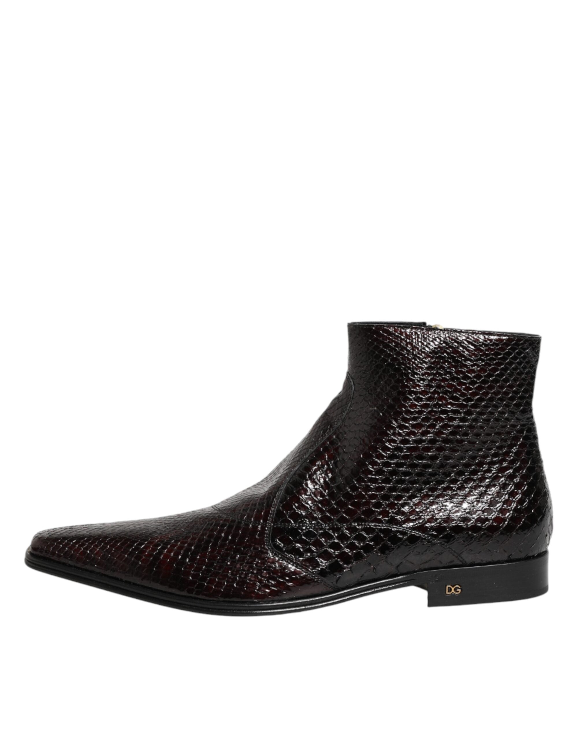 Dolce &amp; Gabbana Bordeaux Chelsea Herre Korte Ankelstøvler Sko