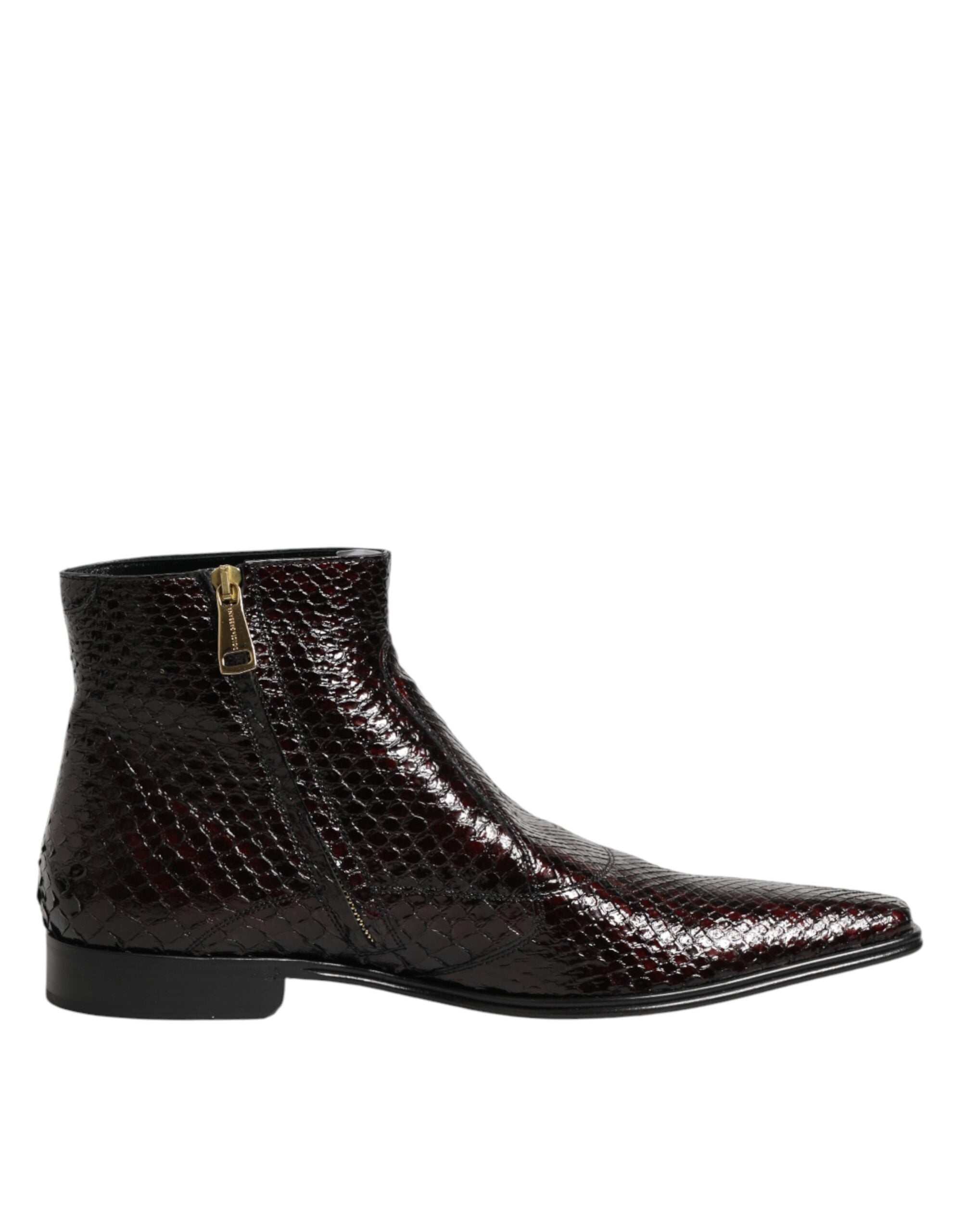 Dolce &amp; Gabbana Bordeaux Chelsea Herre Korte Ankelstøvler Sko