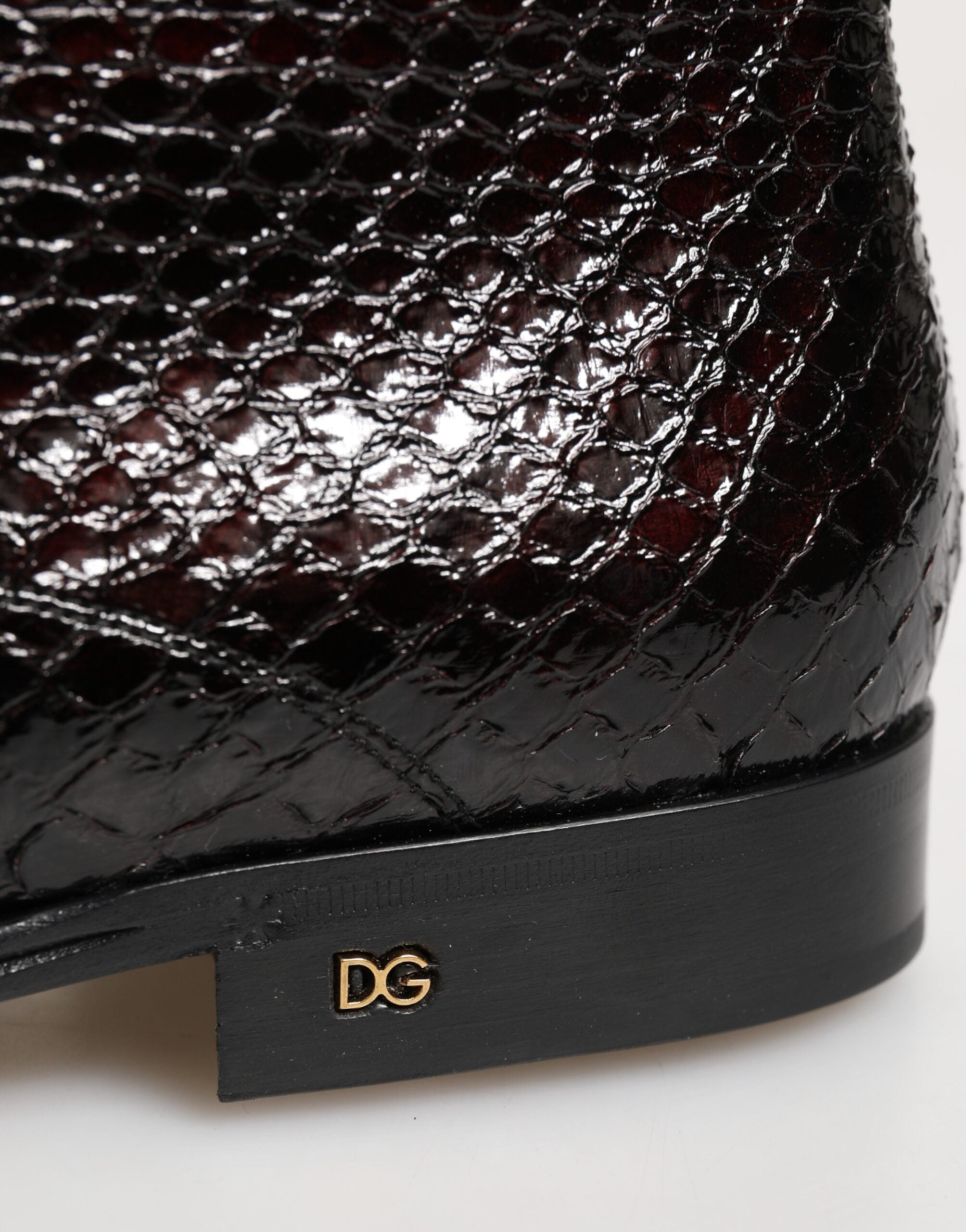 Dolce &amp; Gabbana Bordeaux Chelsea Herre Korte Ankelstøvler Sko