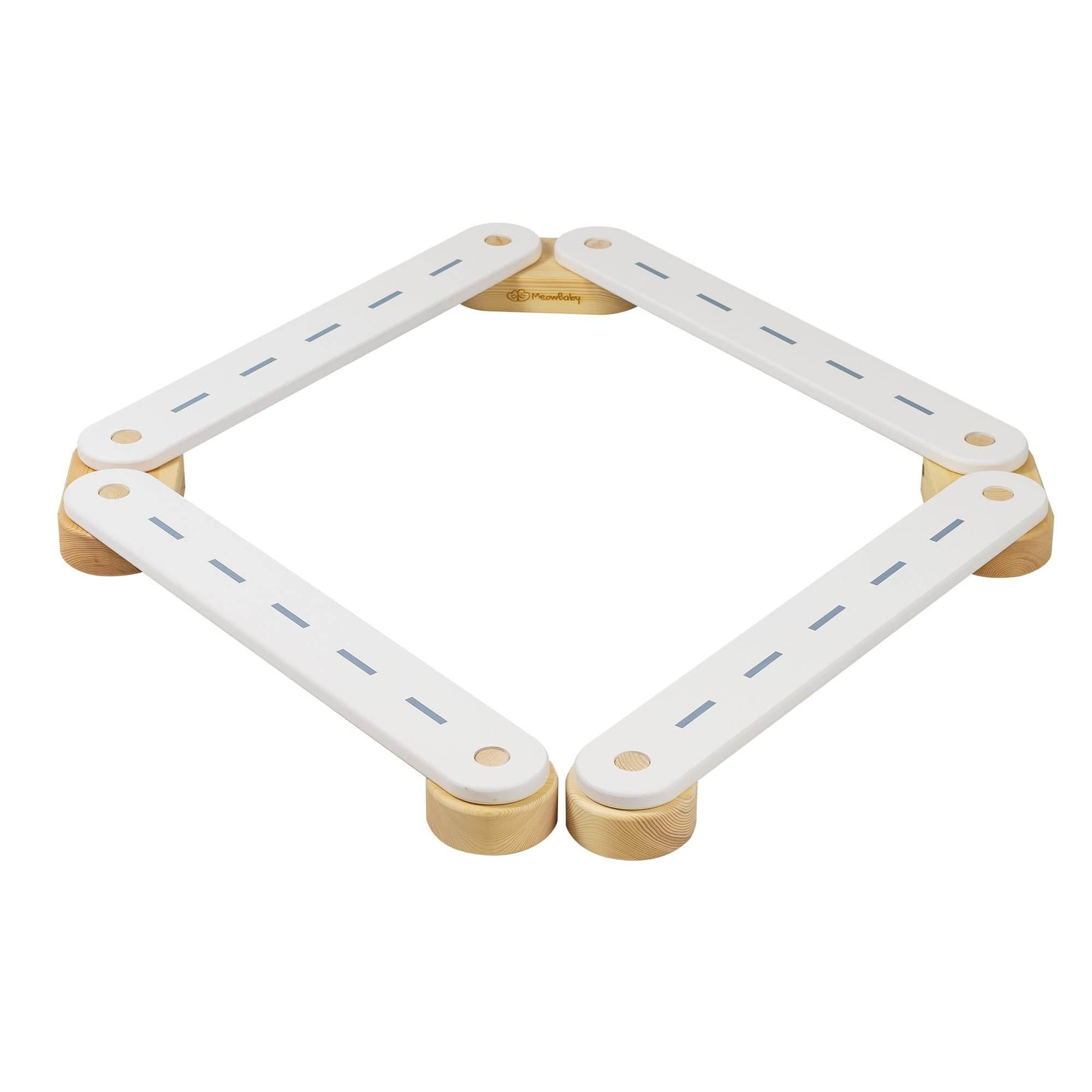 MeowBaby® Wooden Balance Beam – 4 Elements, Educational Sensory Path for Kids, Made in Europe - Hilstor