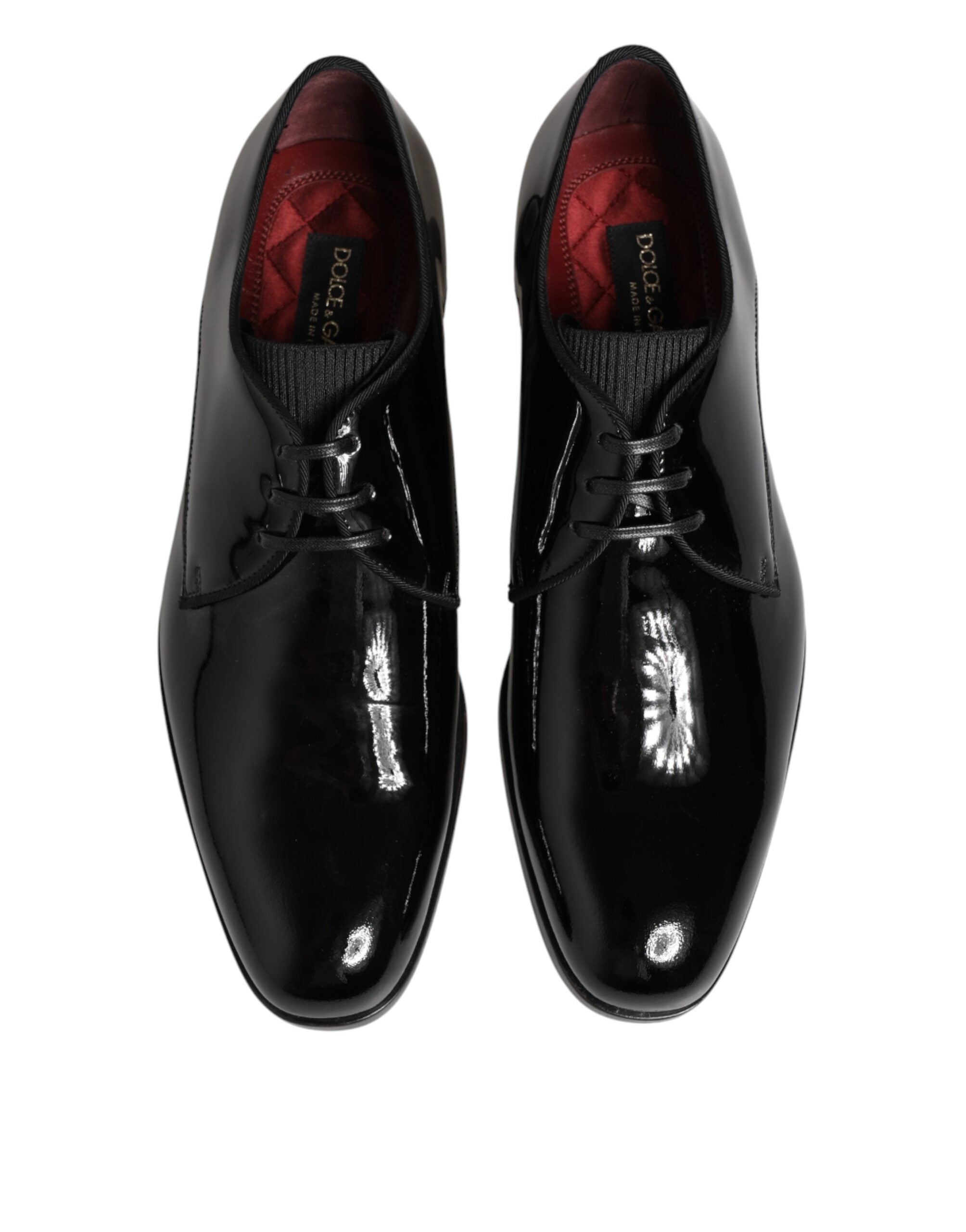 Dolce &amp; Gabbana Sorte Derby Sko i Kalveskind og Læder
