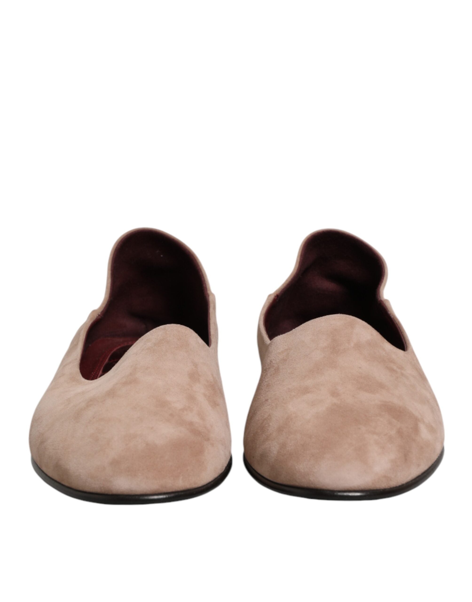 Dolce &amp; Gabbana Beige Læder Slip On Loafers Pæne Sko