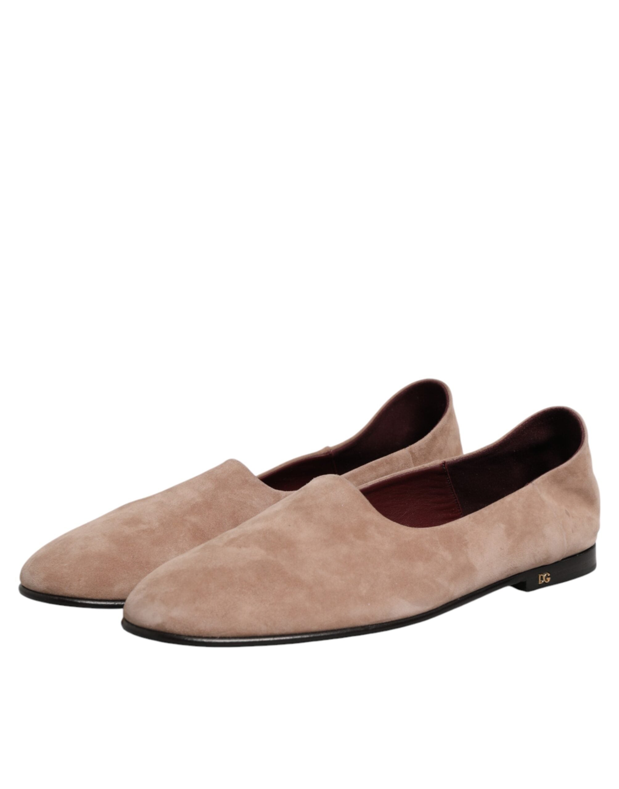 Dolce &amp; Gabbana Beige Læder Slip On Loafers Pæne Sko