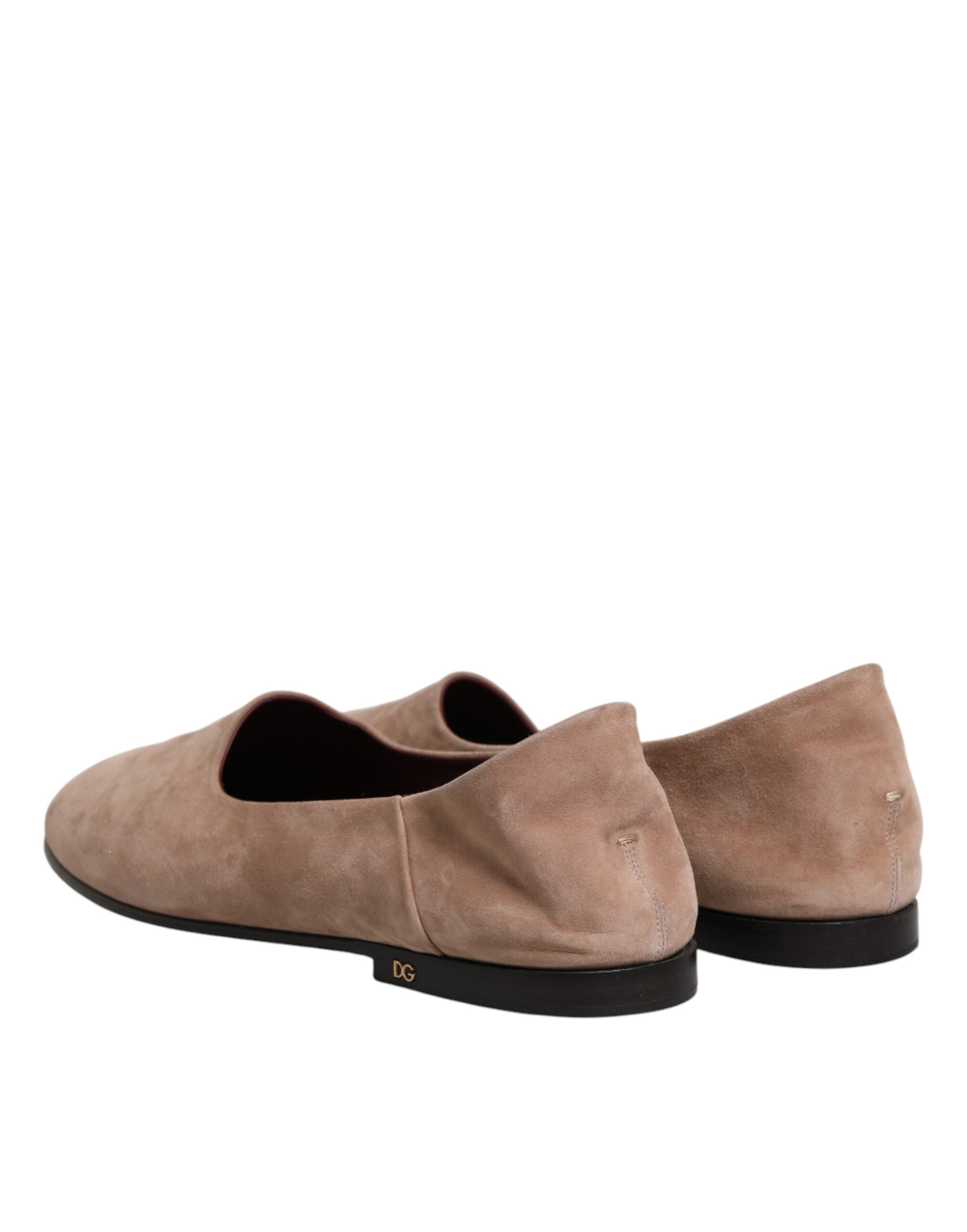Dolce &amp; Gabbana Beige Læder Slip On Loafers Pæne Sko
