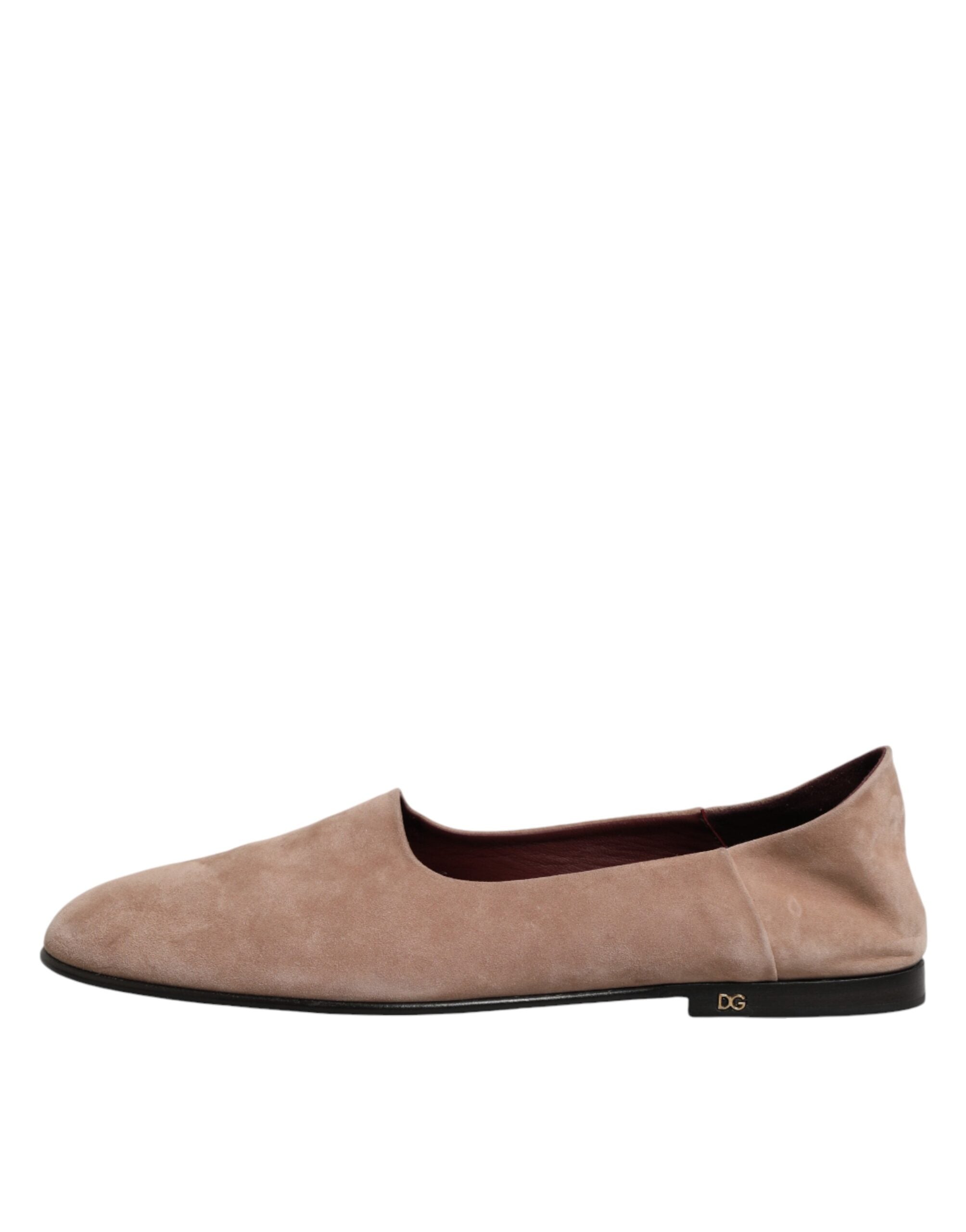 Dolce &amp; Gabbana Beige Læder Slip On Loafers Pæne Sko