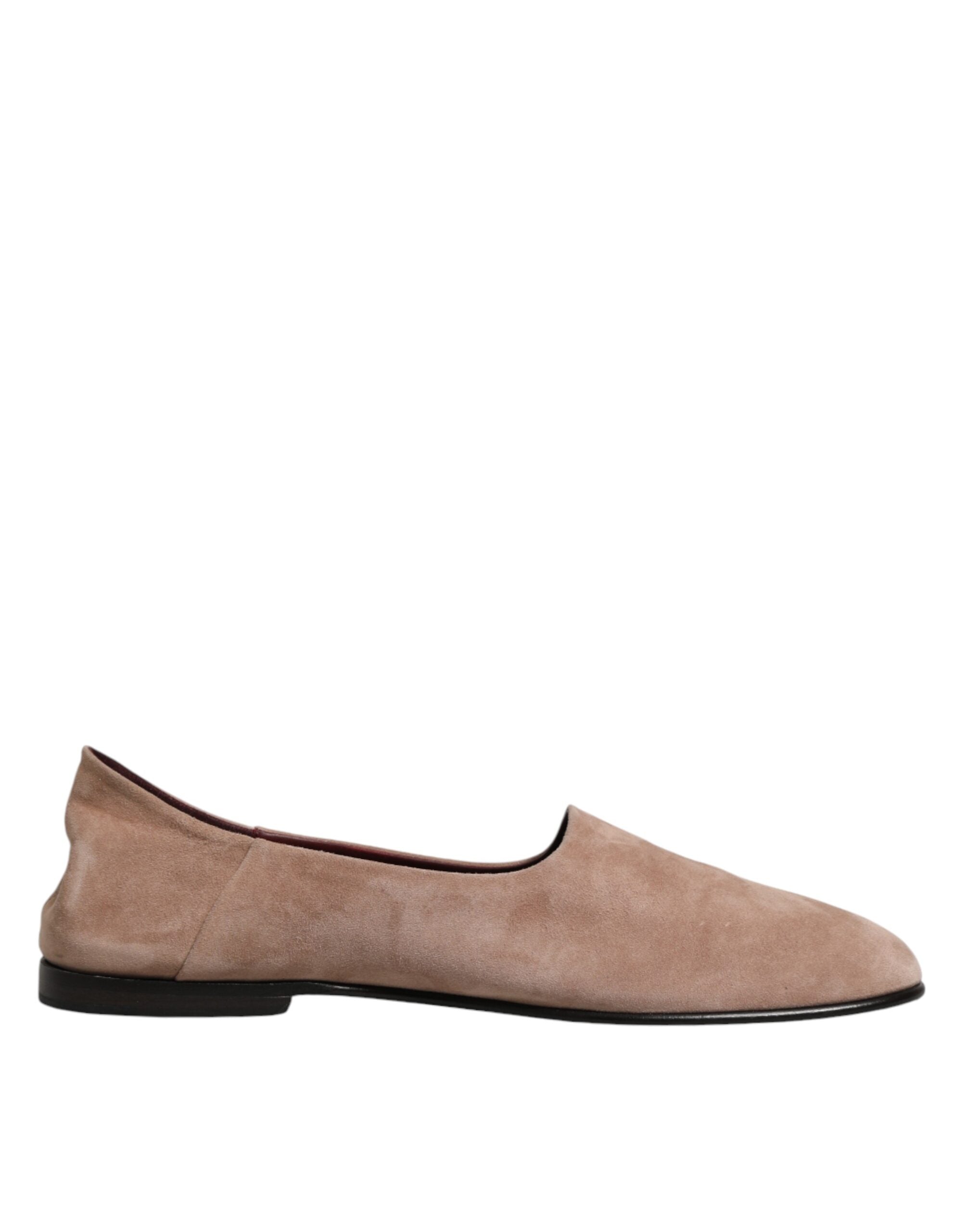Dolce &amp; Gabbana Beige Læder Slip On Loafers Pæne Sko