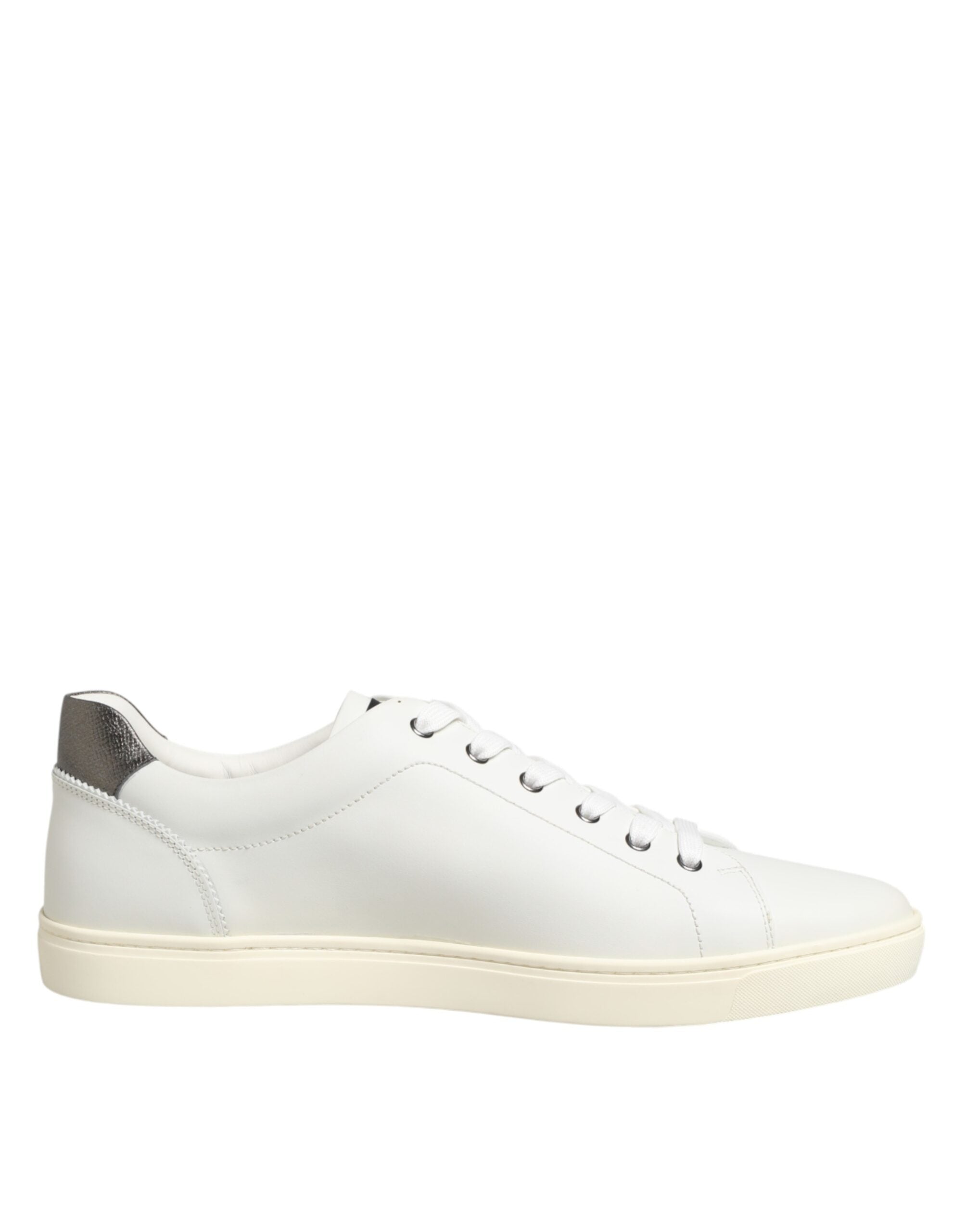 Dolce &amp; Gabbana hvide læderhjerteudsmykkede sneakerssko