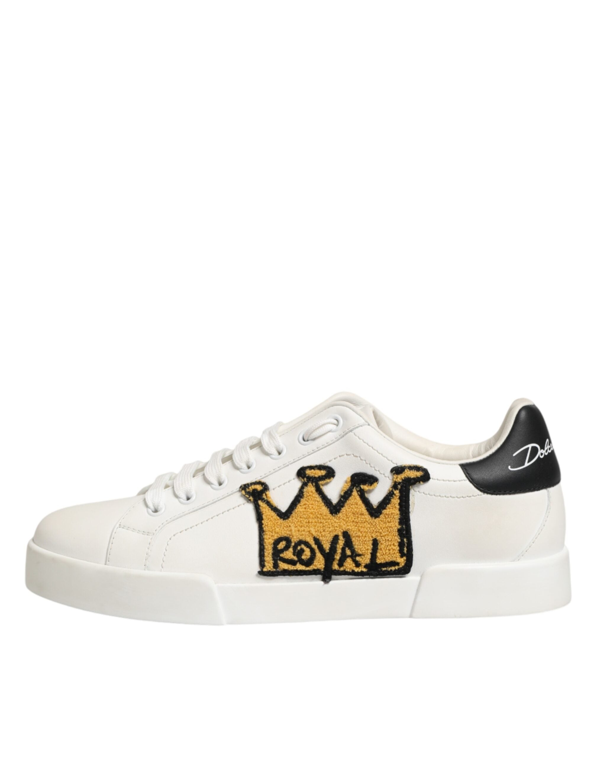 Dolce & Gabbana White Crown Patch Portofino Men Sneakers  Shoes