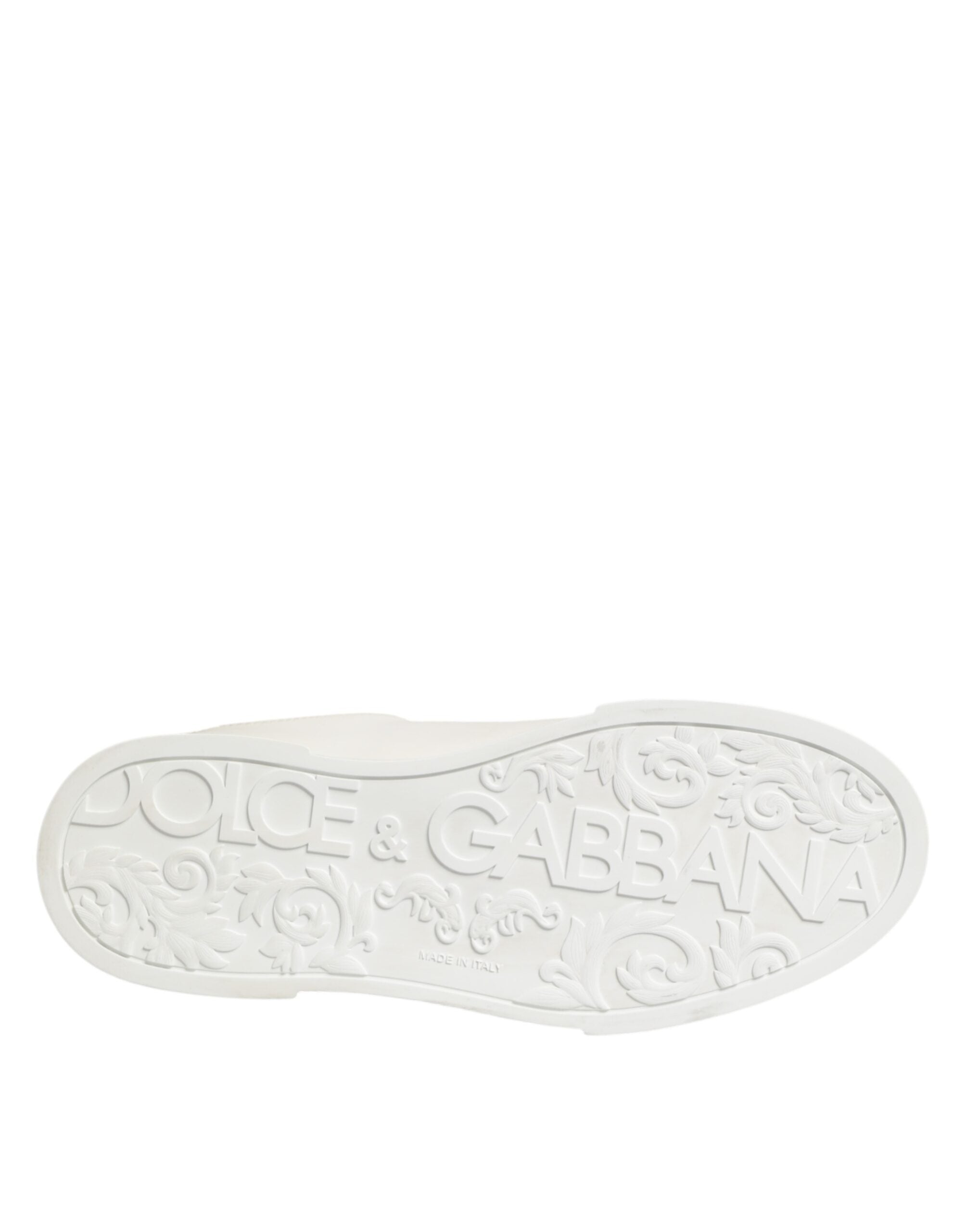 Dolce & Gabbana White Crown Patch Portofino Men Sneakers  Shoes