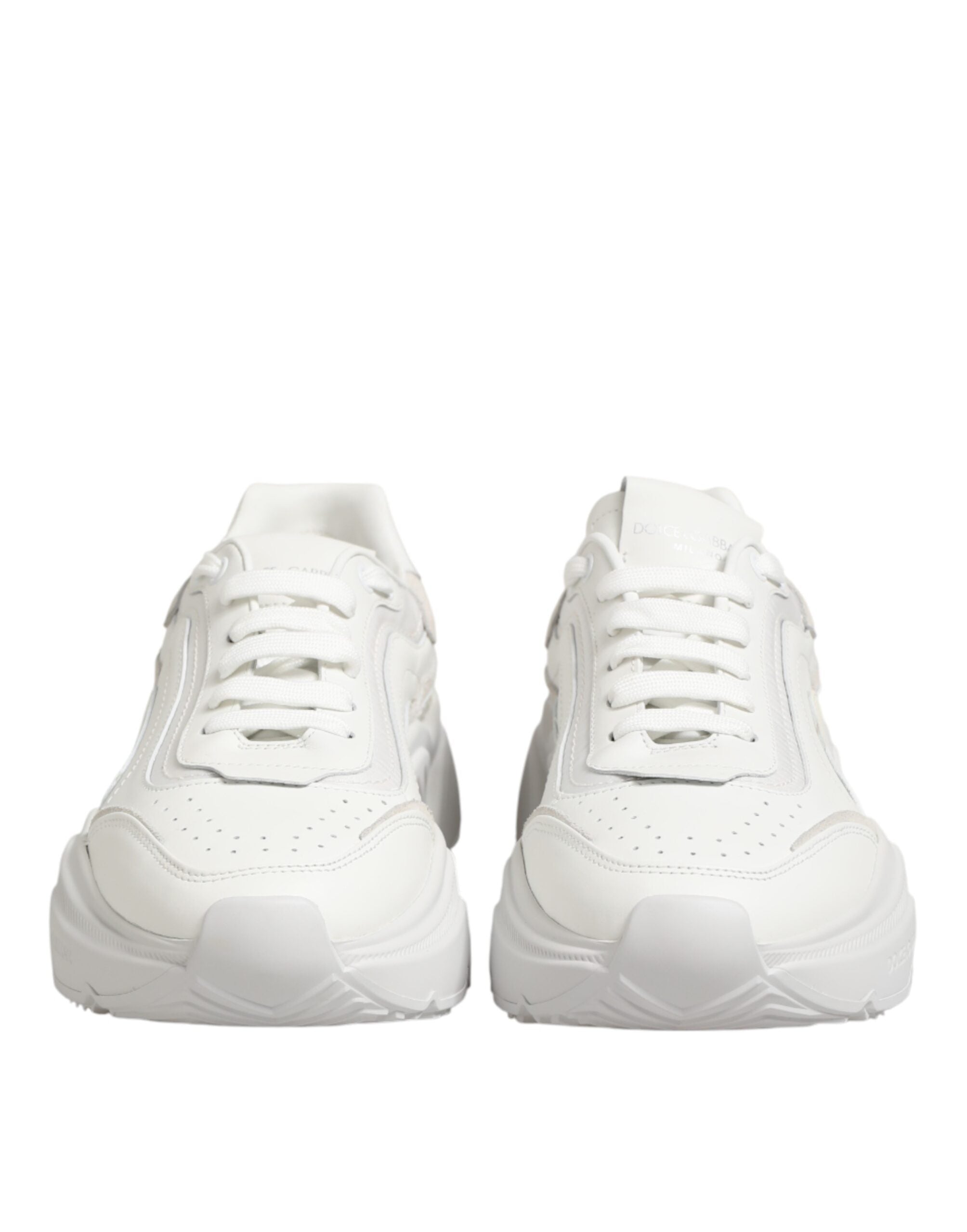 Dolce & Gabbana White Leather Daymaster Low Top Sneakers Shoes