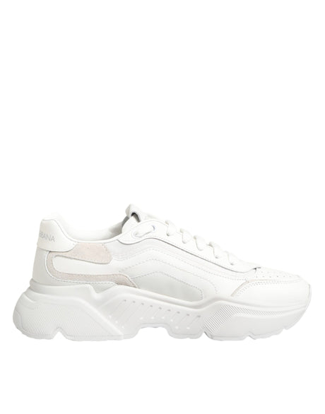 Dolce & Gabbana White Leather Daymaster Low Top Sneakers Shoes