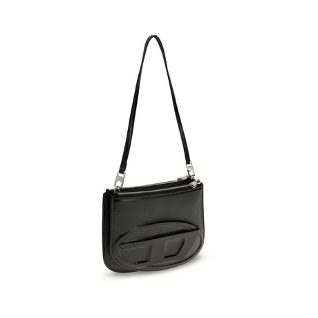 Diesel Black Calf Leather Bos Taurus Shoulder Bag