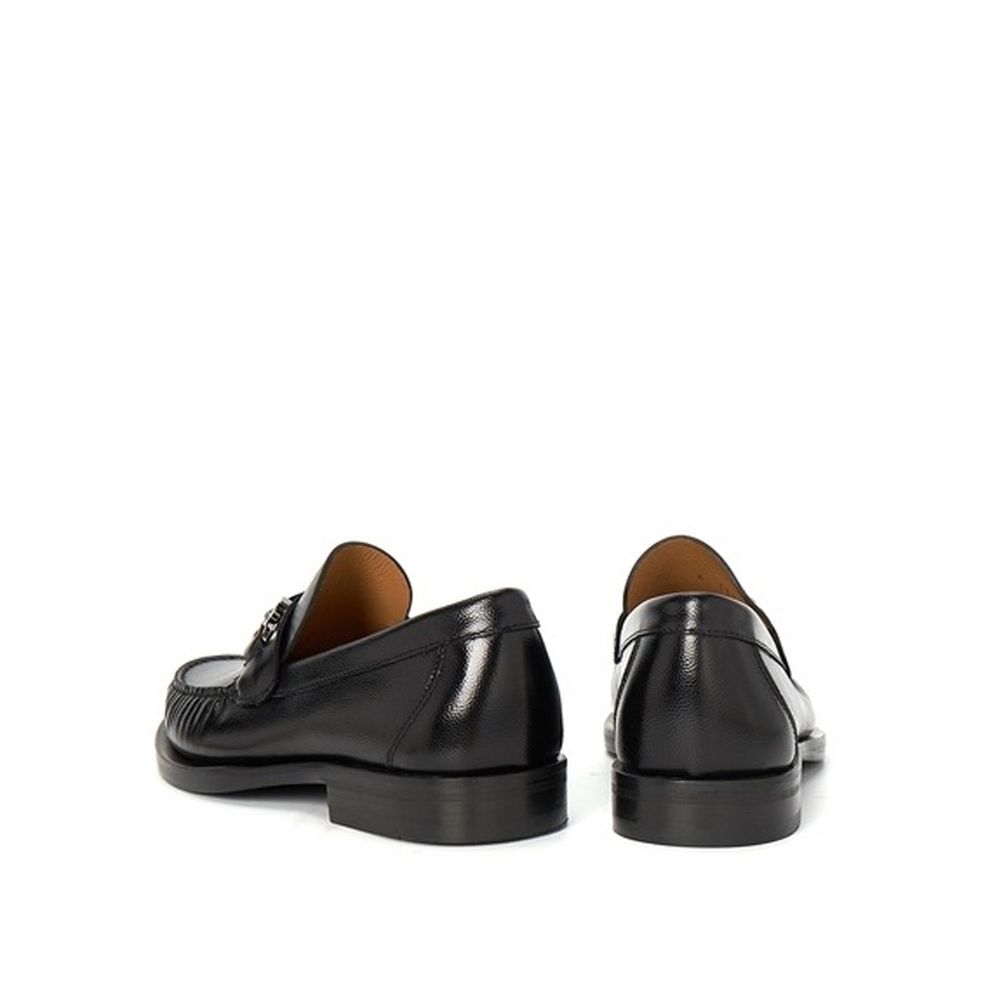 Salvatore Ferragamo Black Calfskin Slip-On Loafers