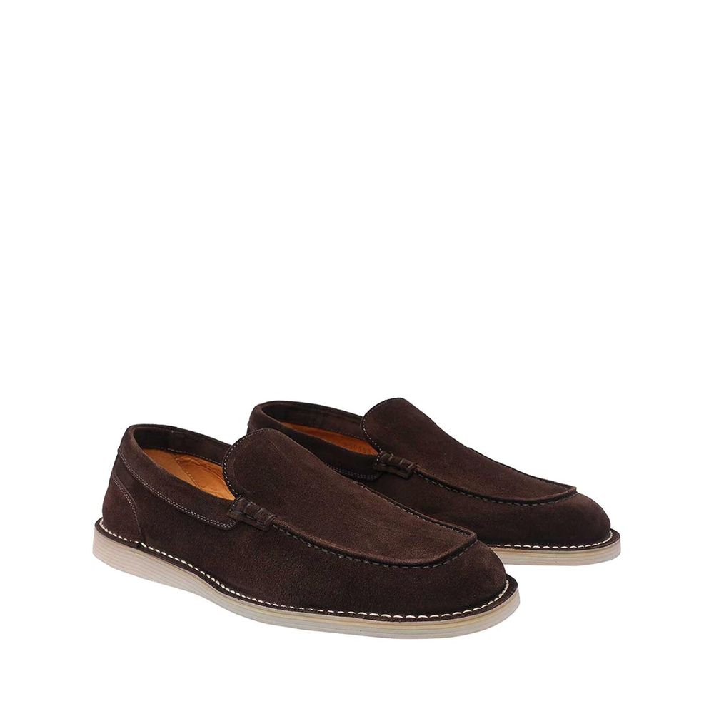 Dolce & Gabbana Brown Calfskin Slip-On Loafers