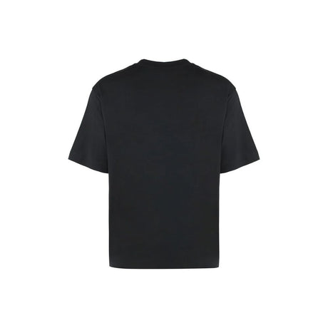 Off-white sort bomulds-T-shirt