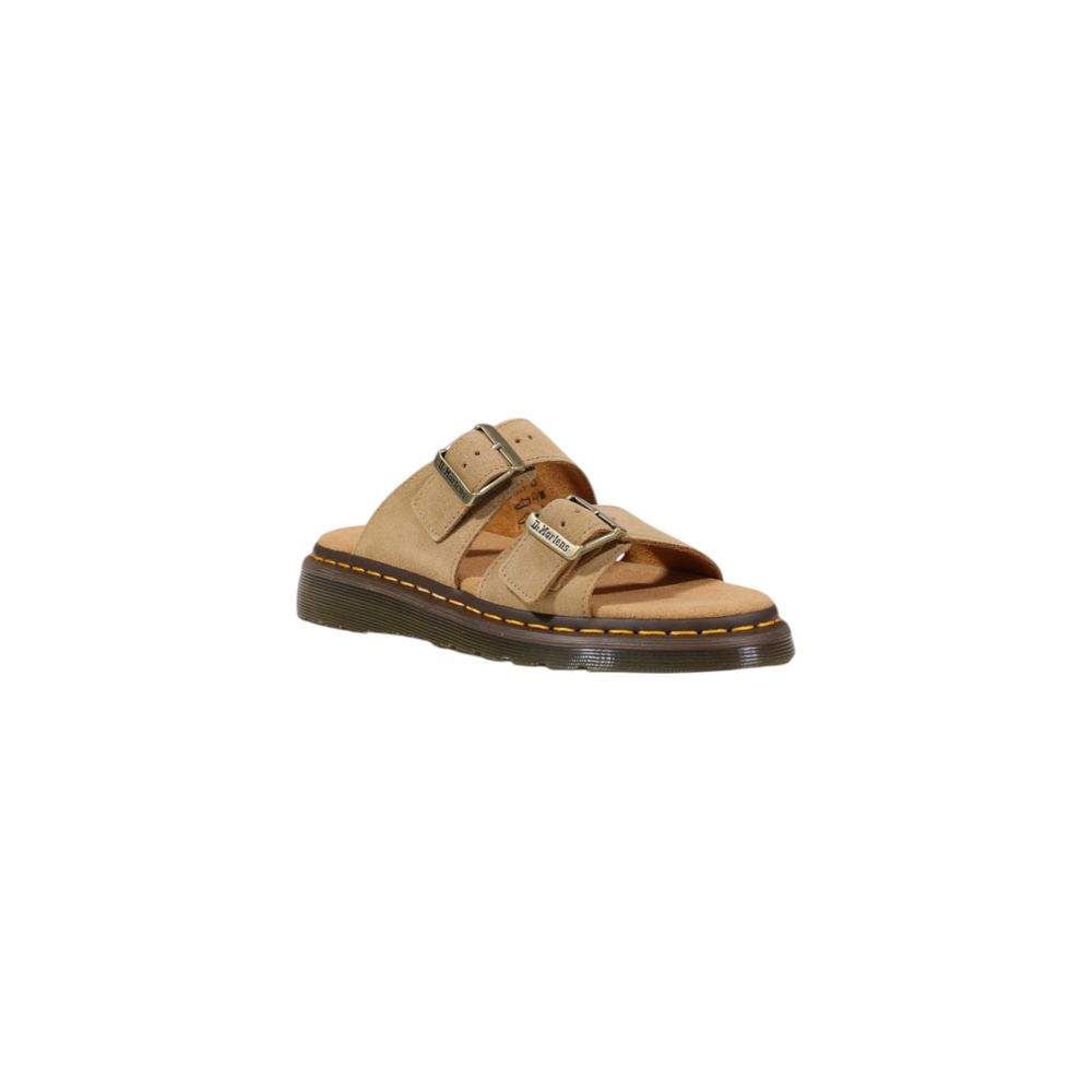 Dr. Martens Beige Leather Flat Sandals