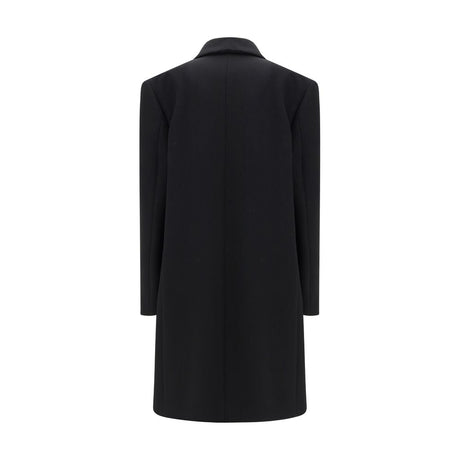 The Row Black Fleece Wool Coat
