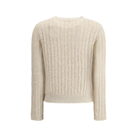 Brunello Cucinelli hvid uldsweatshirt