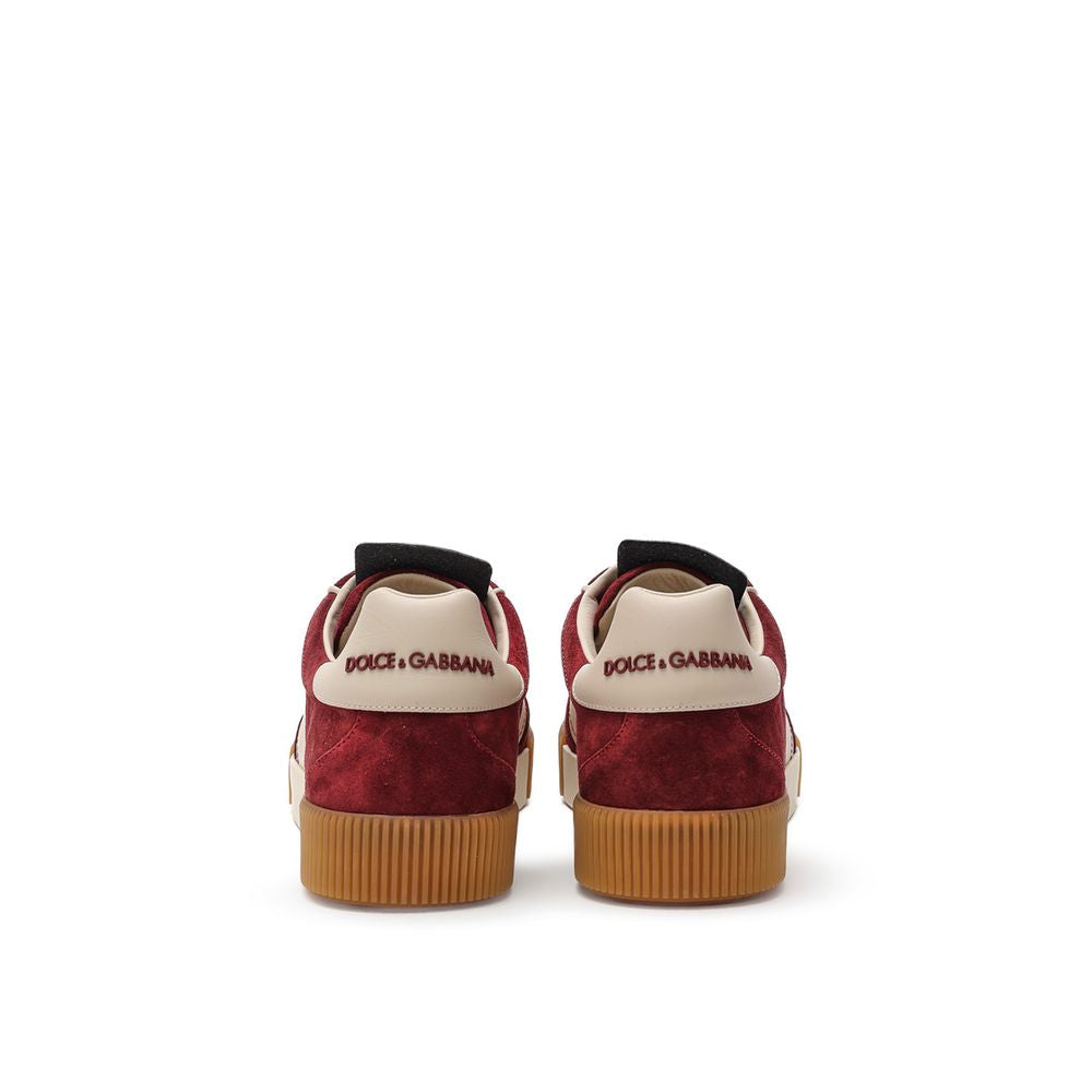 Dolce & Gabbana Hvide Læder Low Top Sneakers