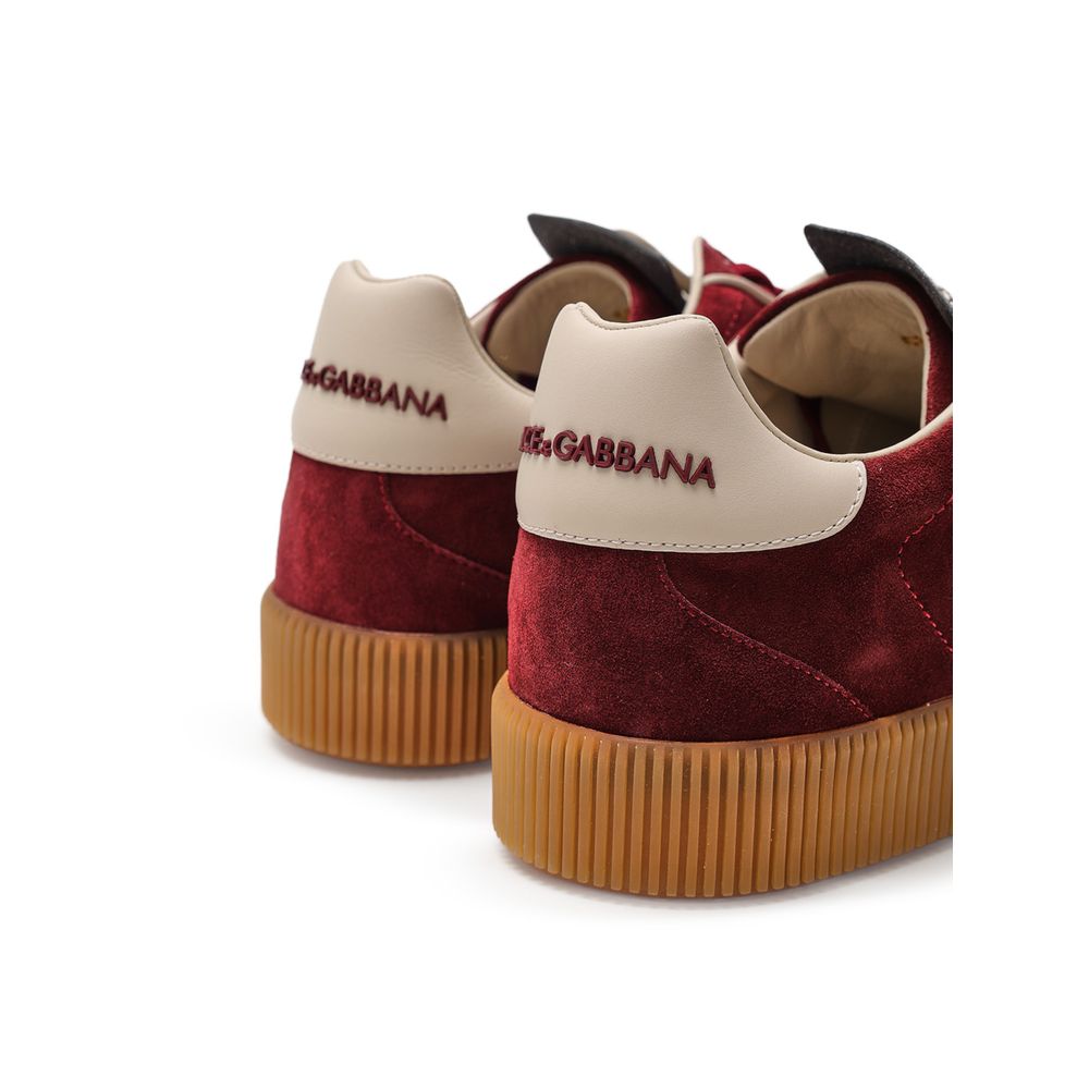 Dolce & Gabbana Hvide Læder Low Top Sneakers