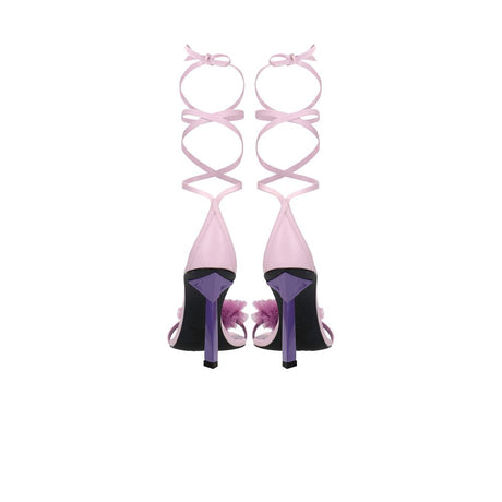Aniye By Purple Leather High Heel Pumps