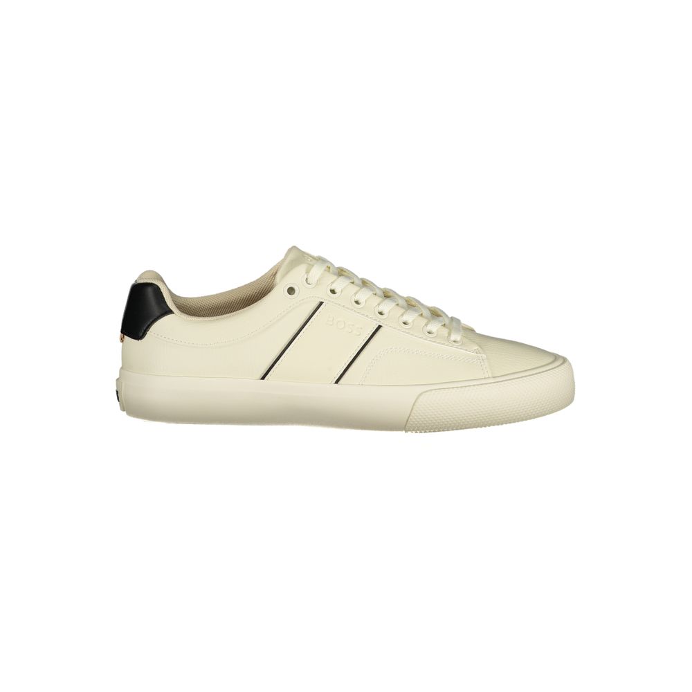Hugo Boss White Polyester Sneaker