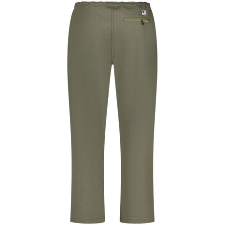 K-WAY Green Cotton Men Trouser