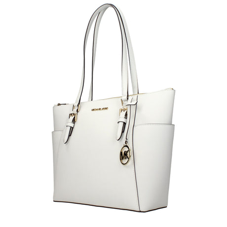 Michael Kors White Leather Shoulder Bag