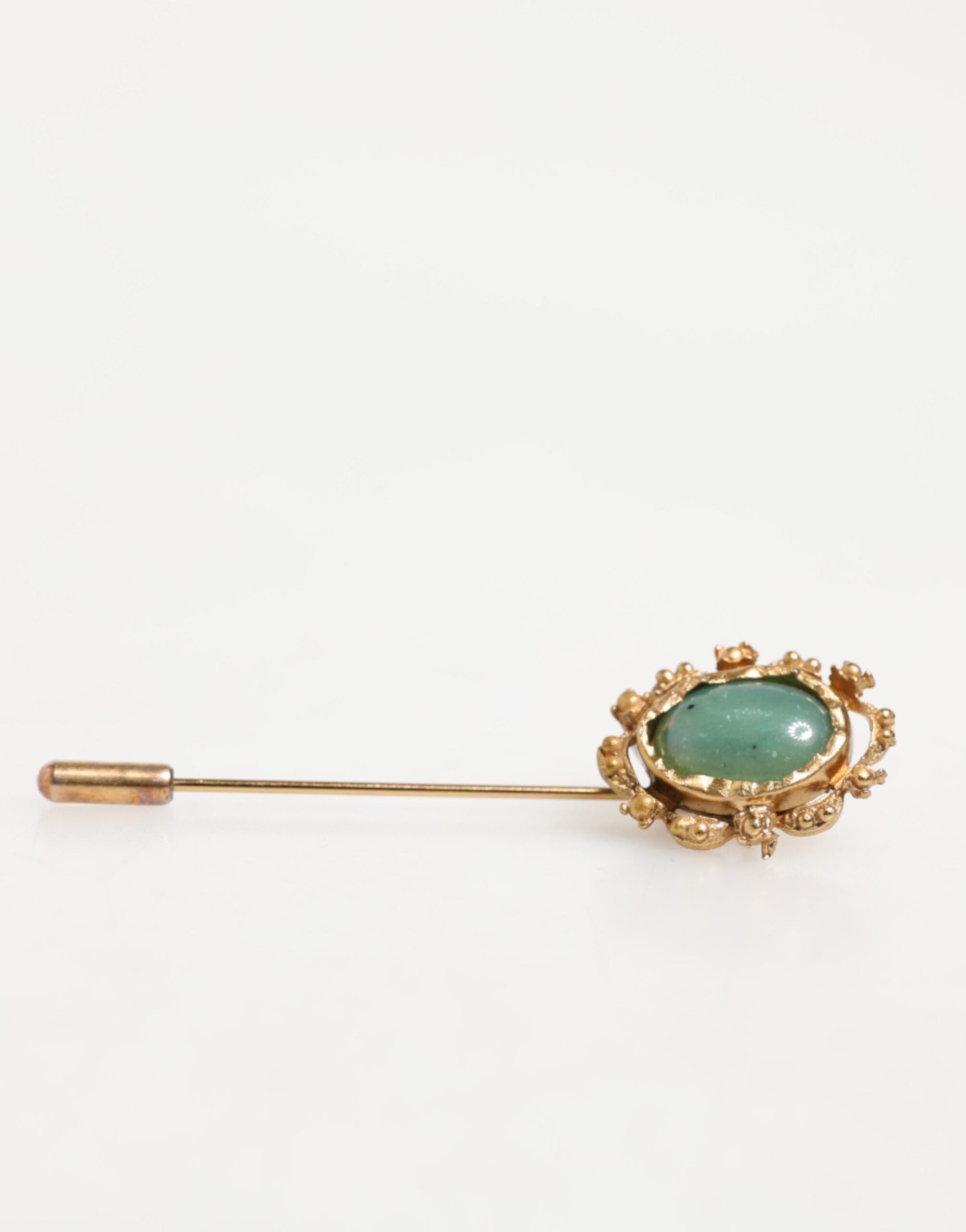 Dolce &amp; Gabbana Antik Broche med Guldfarvet Grøn Sten til Herrer