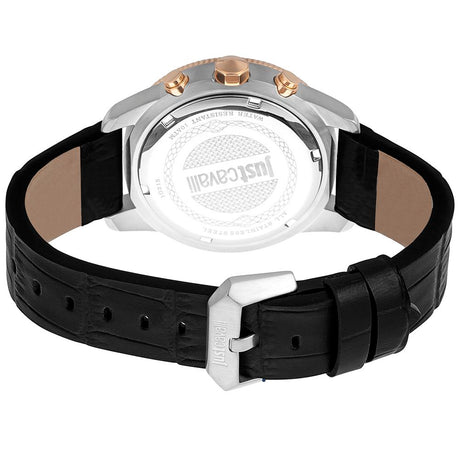 Just Cavalli Black Leather Bracelet Watch