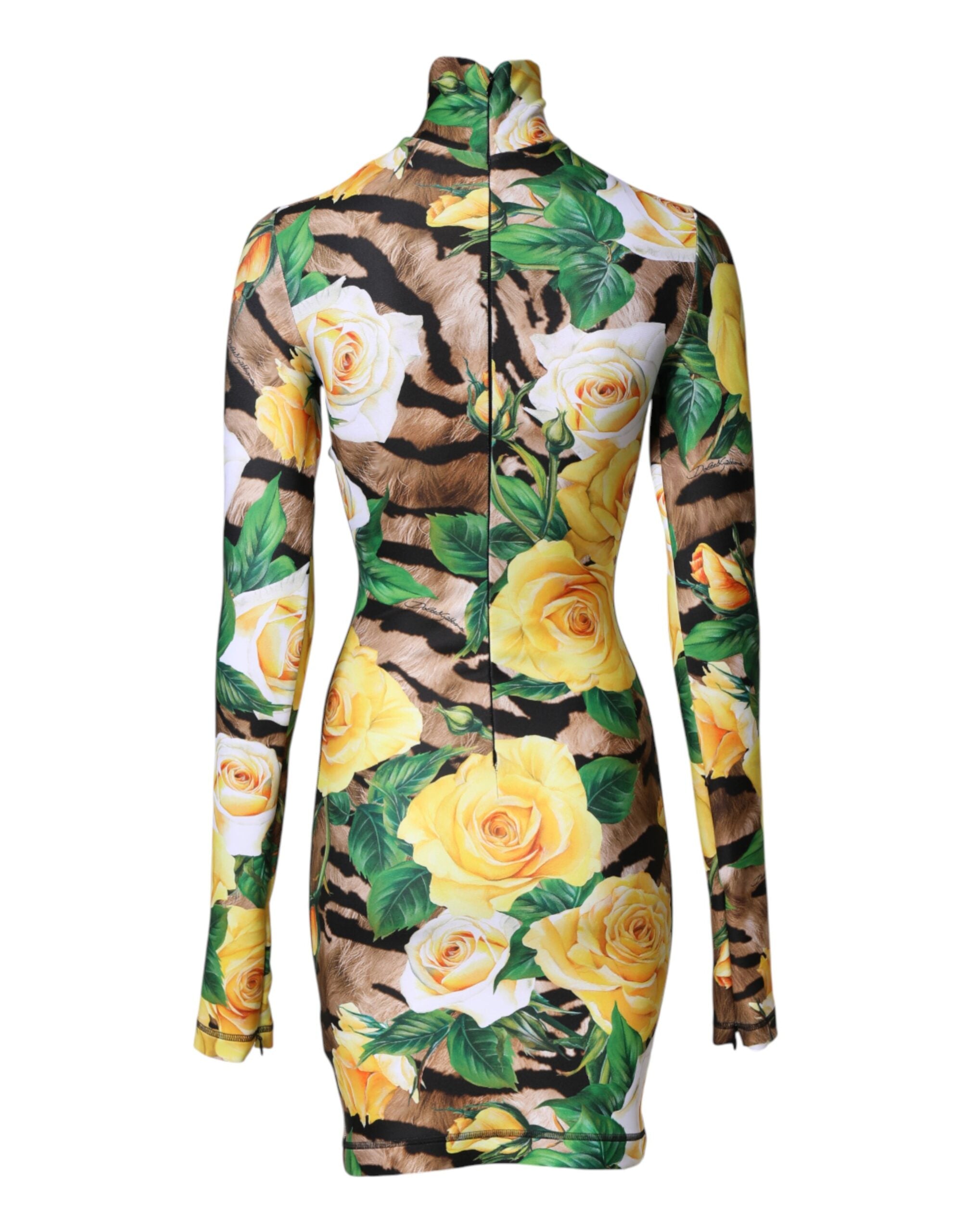 Dolce & Gabbana Multicolor Floral Print Sheath Mini Dress