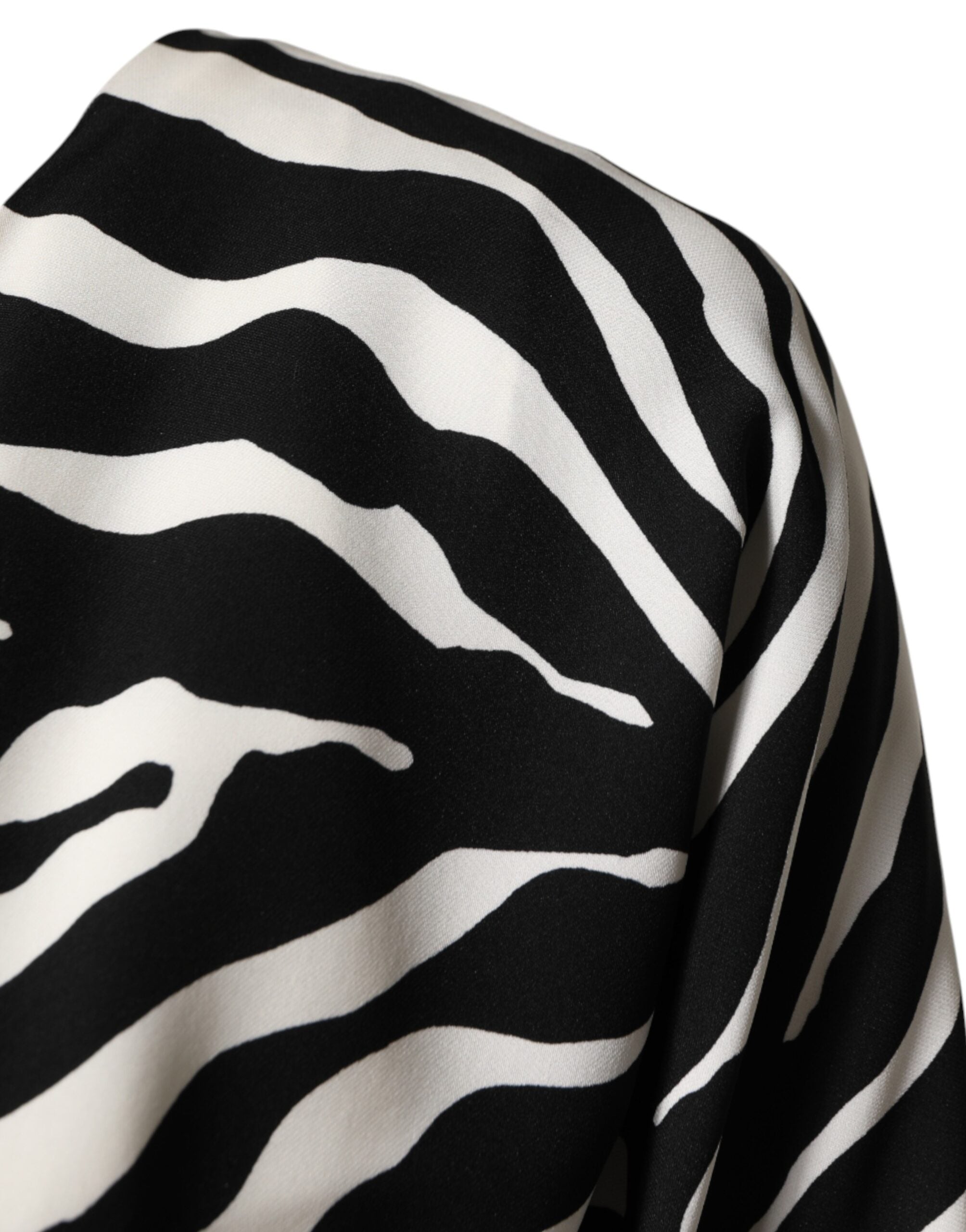 Dolce &amp; Gabbana Sort/Hvid Zebra Silke Minikjole