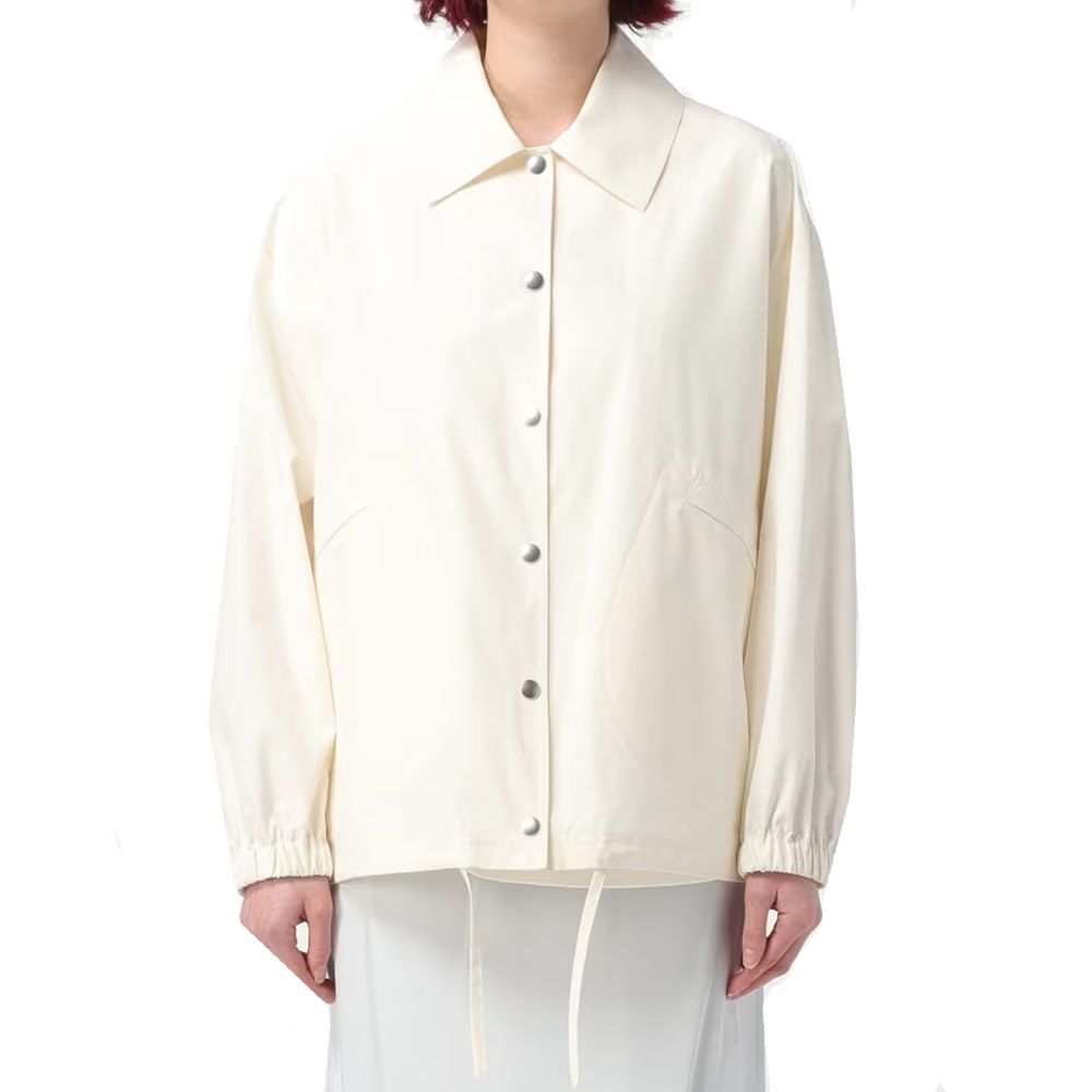 Jil Sander White Cotton Shell Jacket
