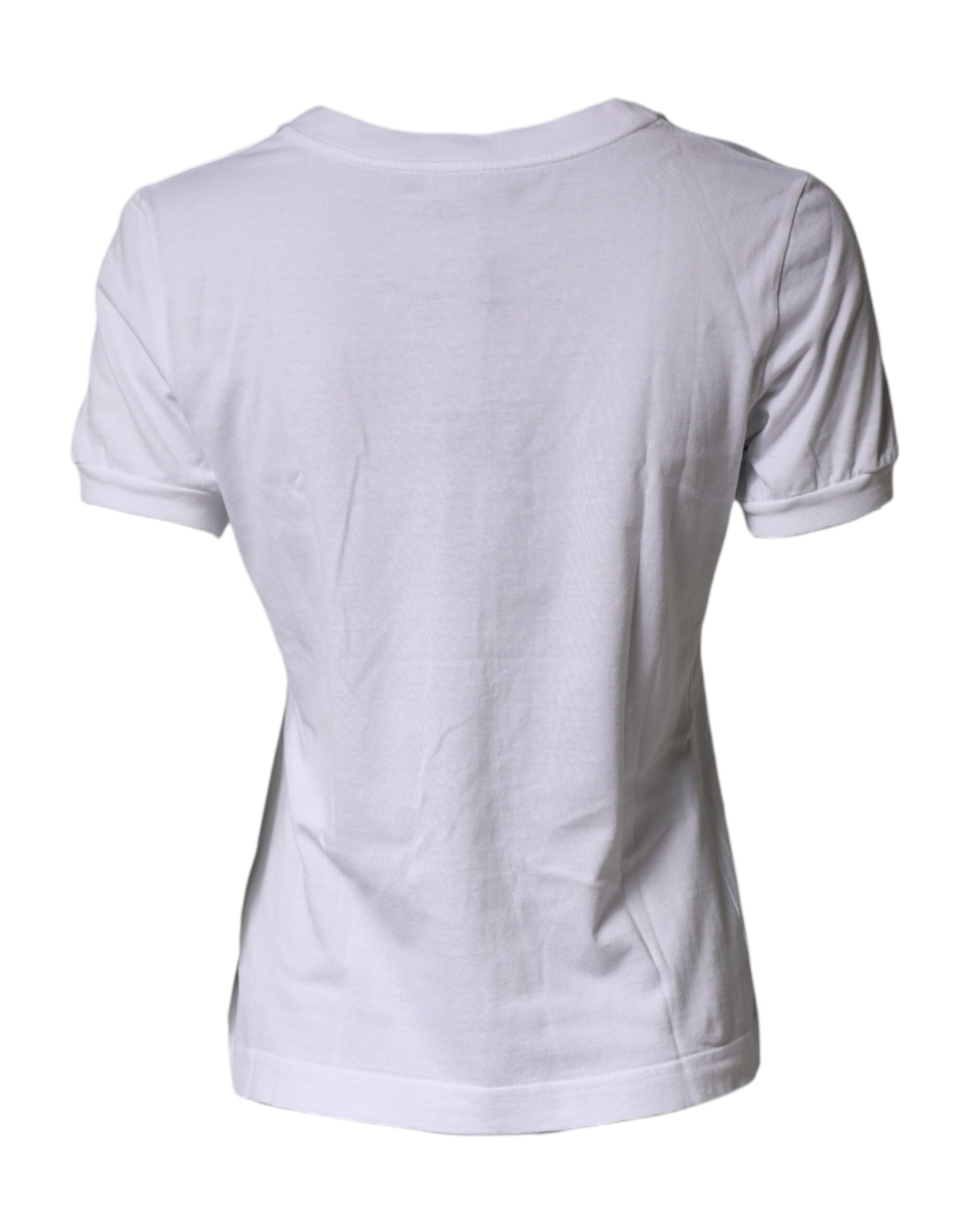 Dolce & Gabbana White DG Logo Crew Neck Short Sleeves  T-shirt