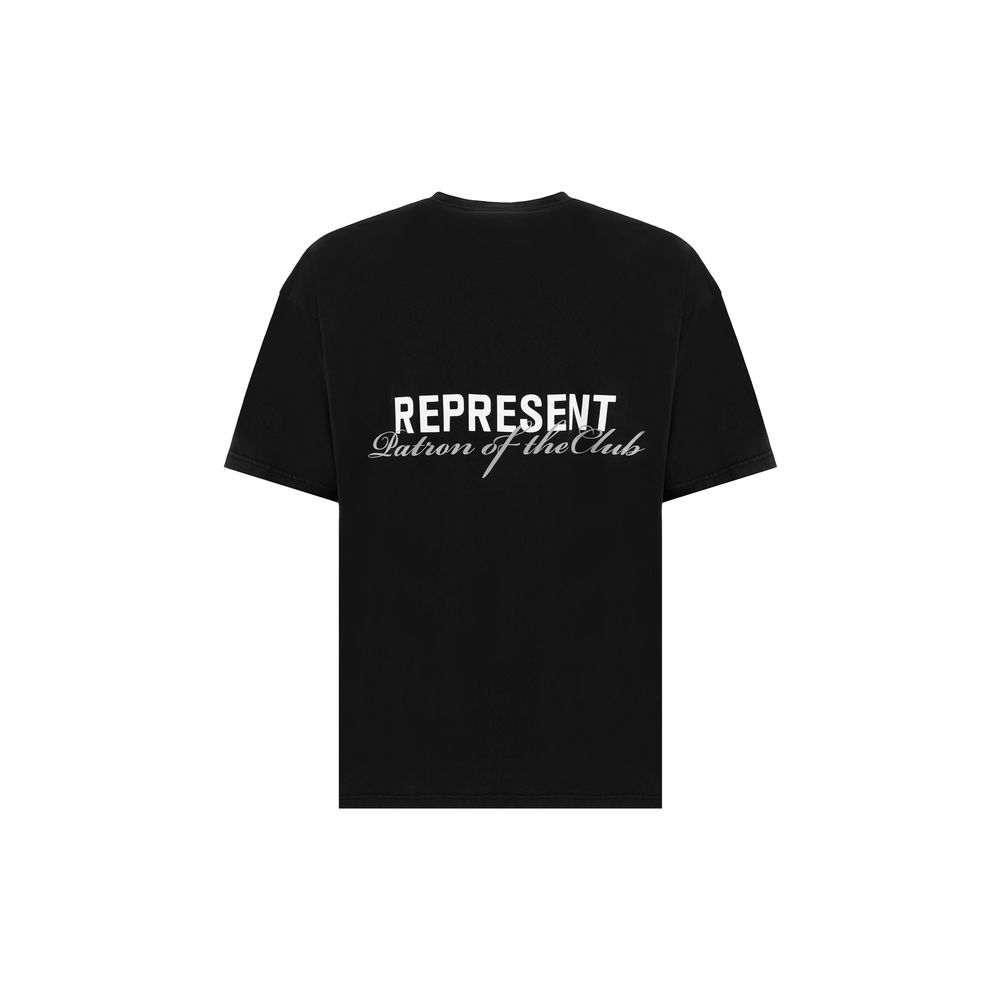 Represent Black Cotton T-Shirt