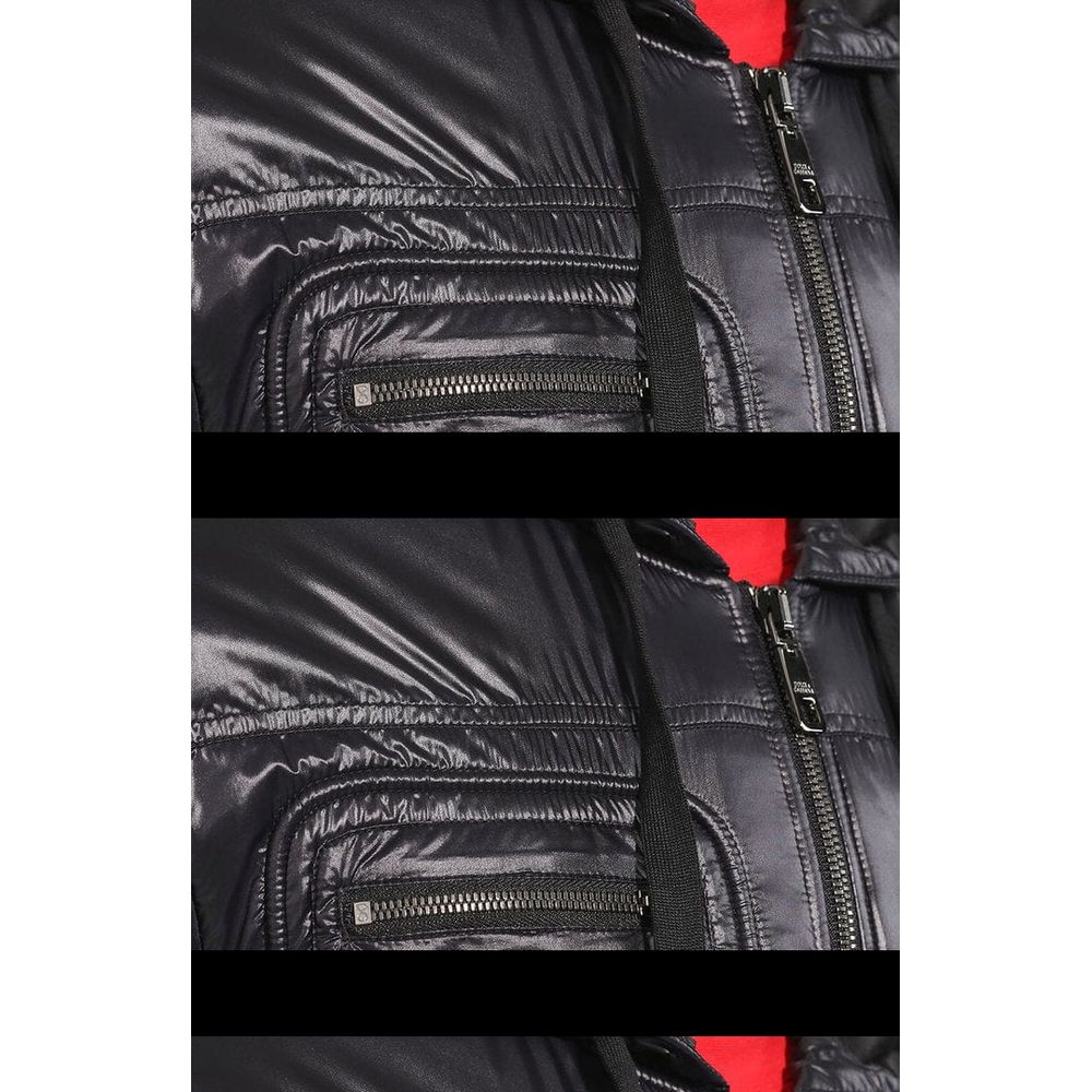 Dolce & Gabbana Blue Nylon Jackets & Coat