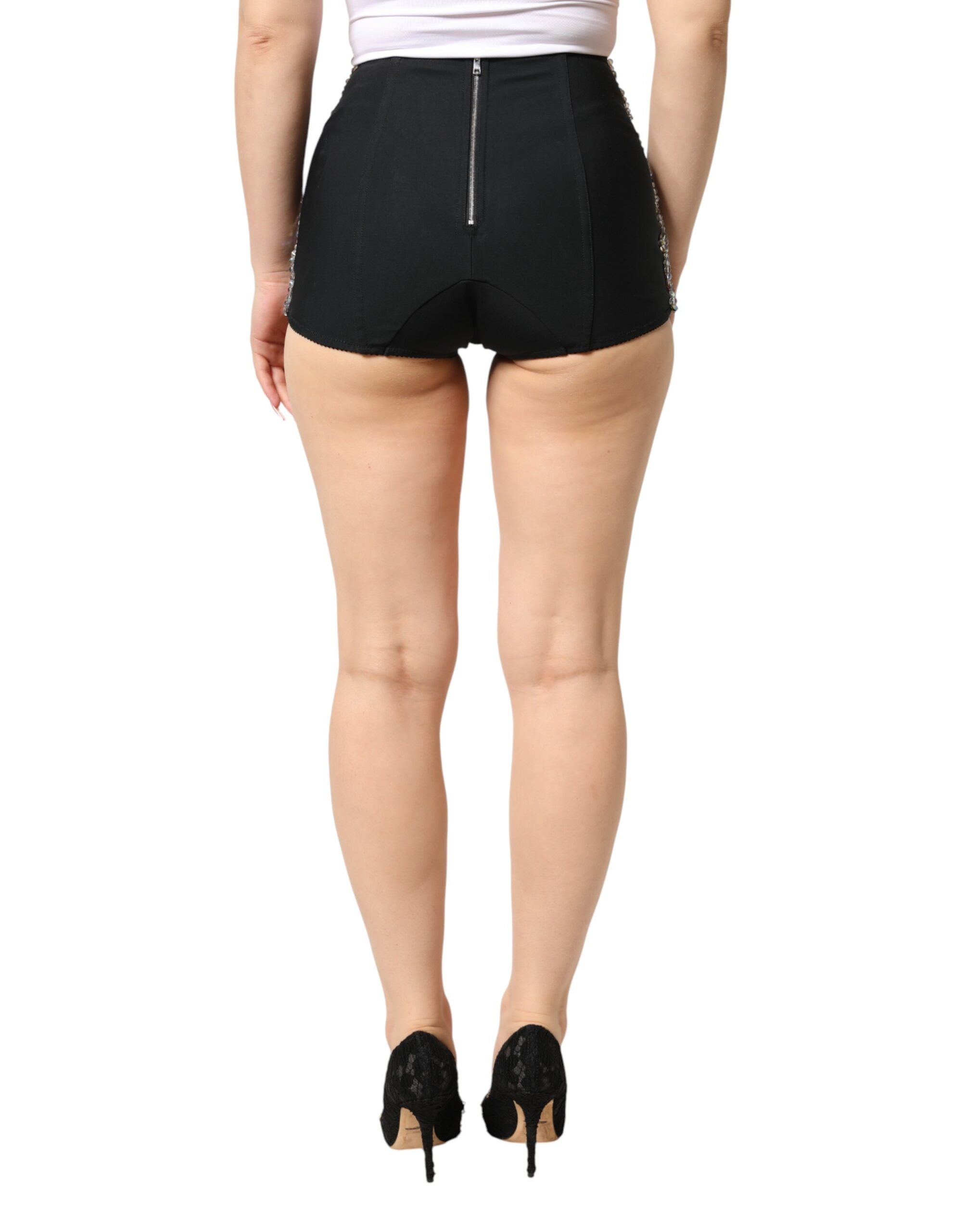 Dolce &amp; Gabbana Flerfarvede Udsmykkede Højtaljede Hotpants Shorts