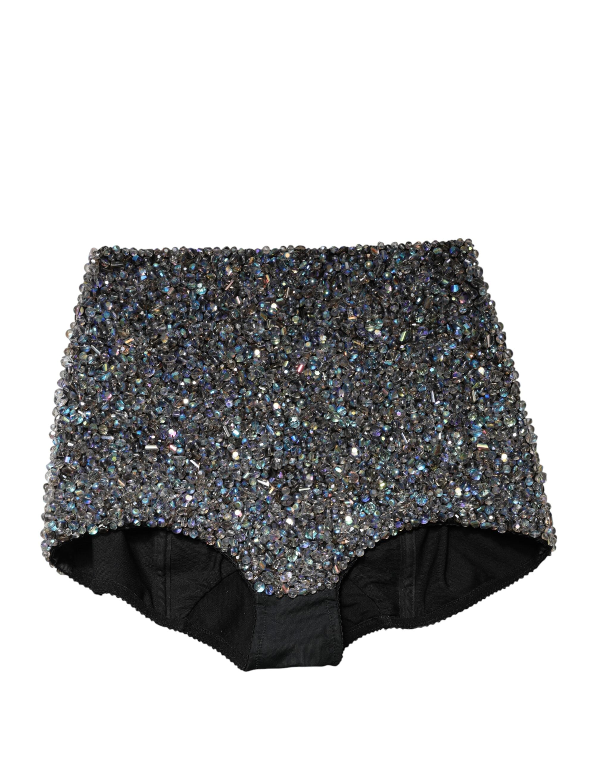 Dolce &amp; Gabbana Flerfarvede Udsmykkede Højtaljede Hotpants Shorts