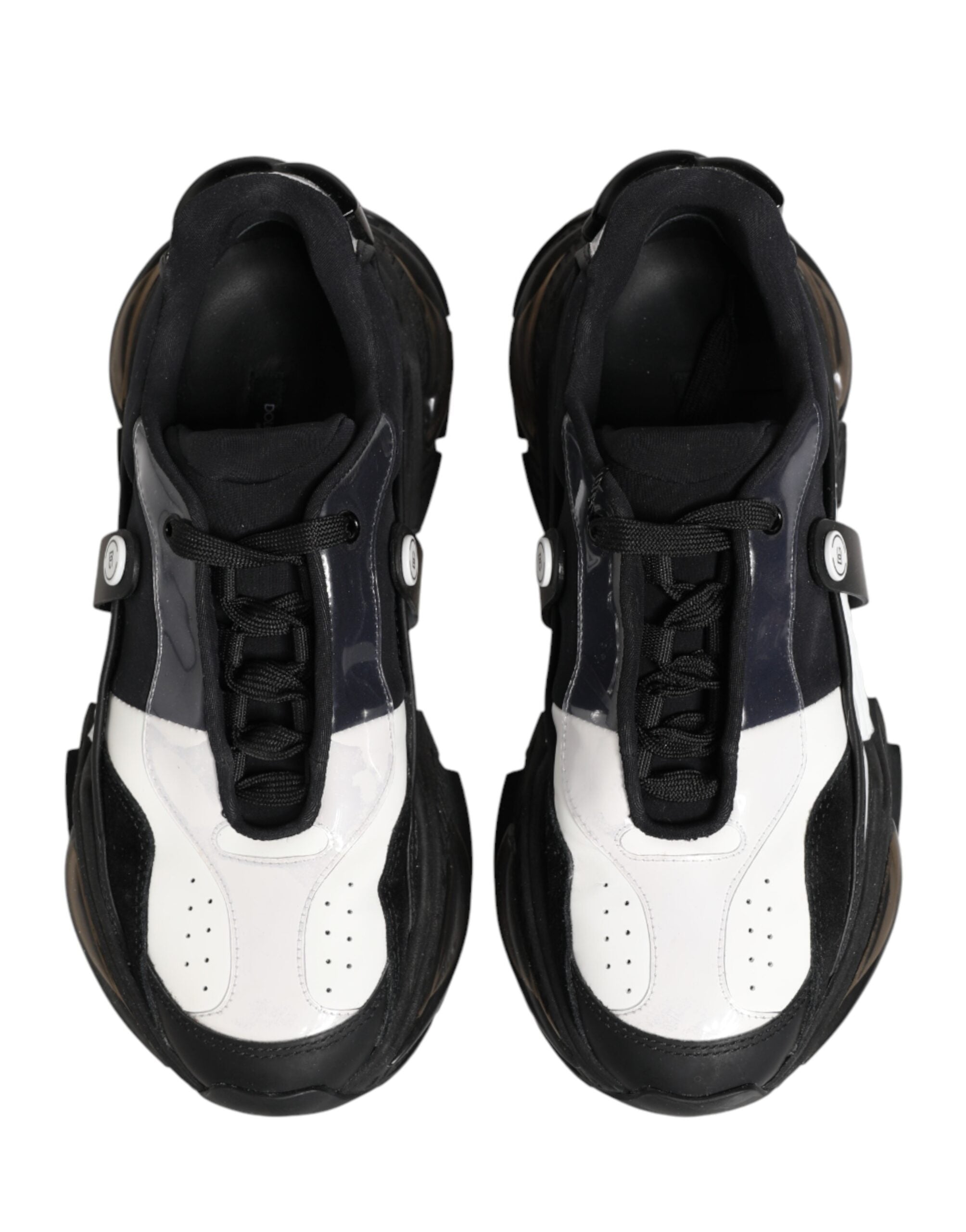 Dolce & Gabbana White Black Logo Airmaster Sneakers Men Shoes