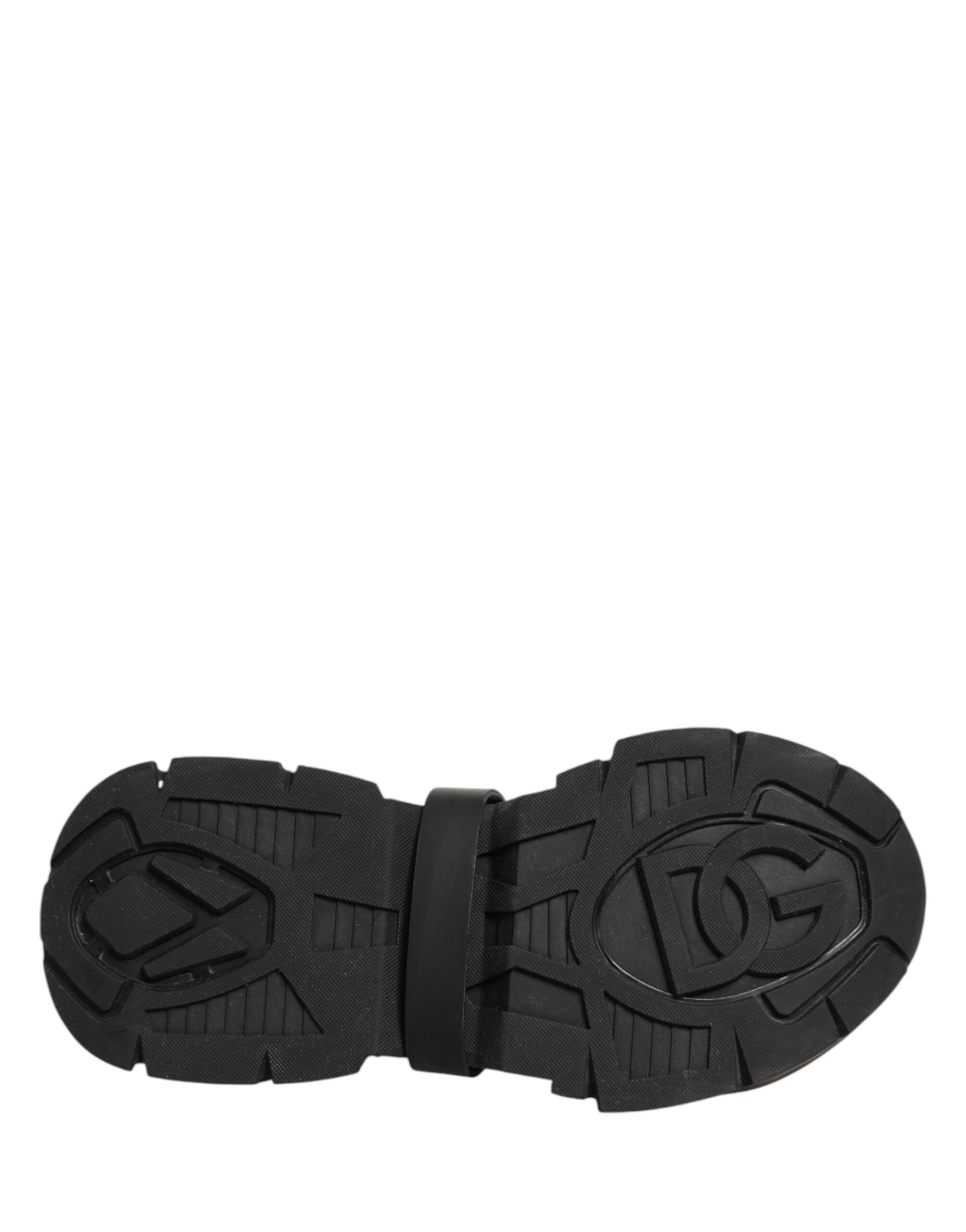 Dolce & Gabbana White Black Logo Airmaster Sneakers Men Shoes